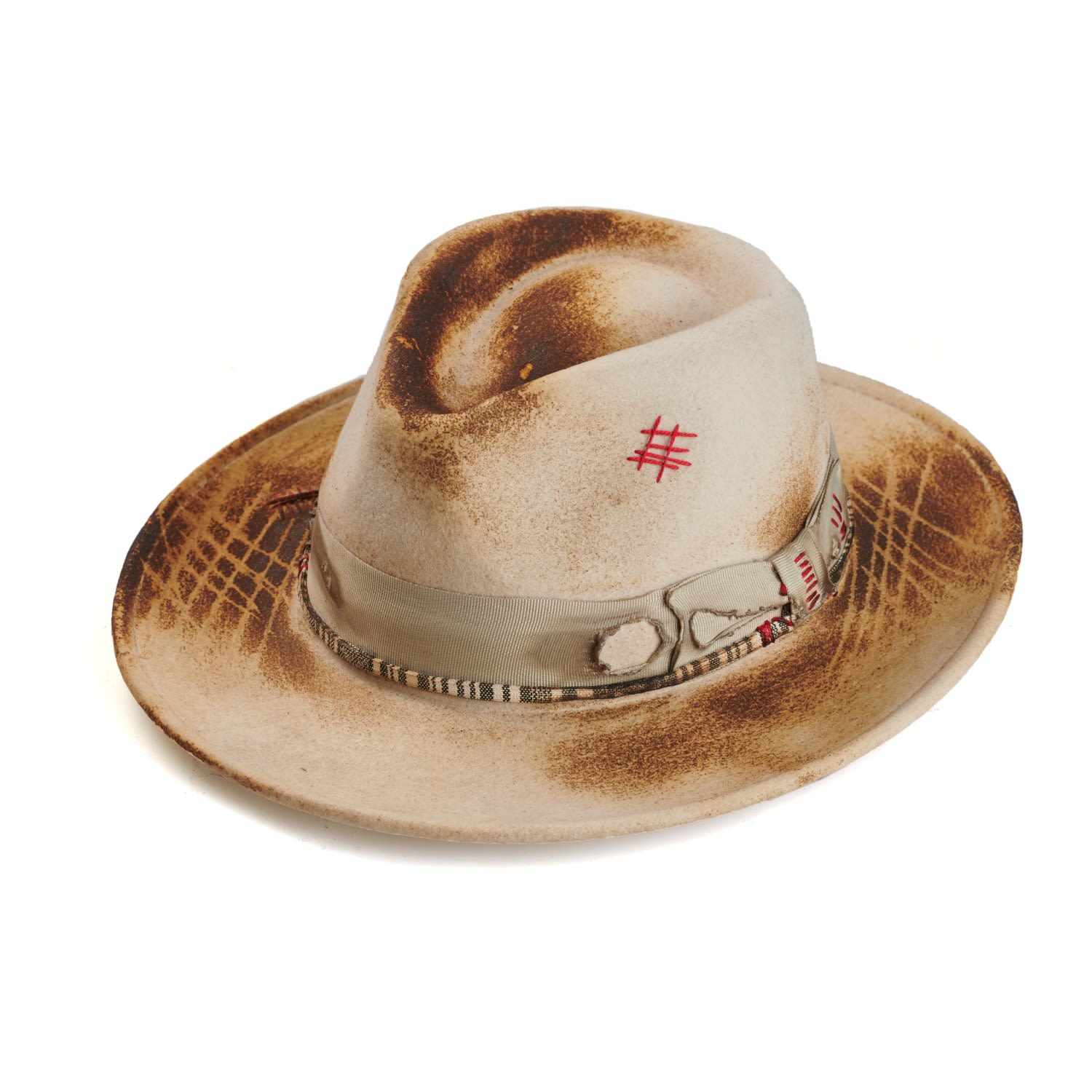 Justine Hats Men's White Hand Crafted Fedora Hat