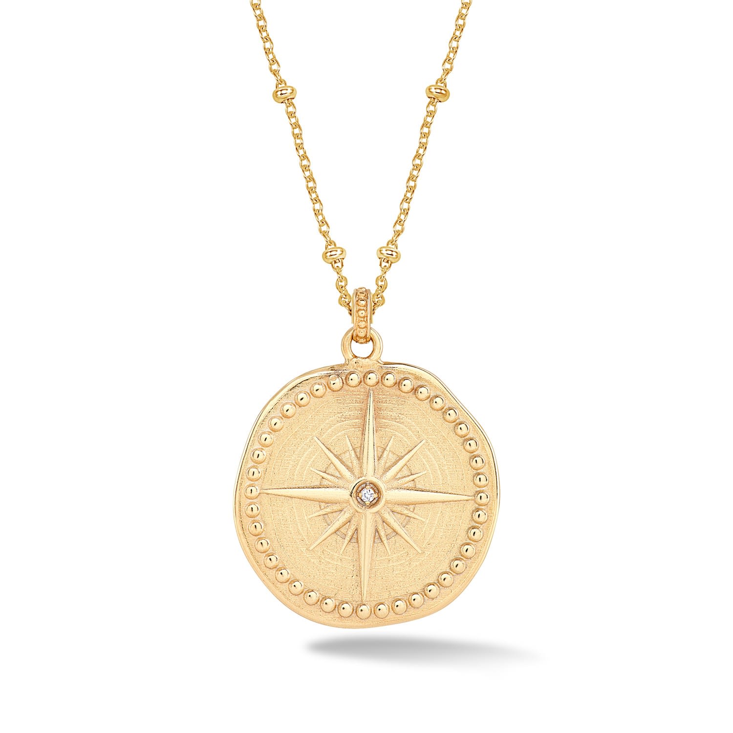 Dower & Hall Women's Large True North Diamond Pendant In Gold Vermeil In Gold