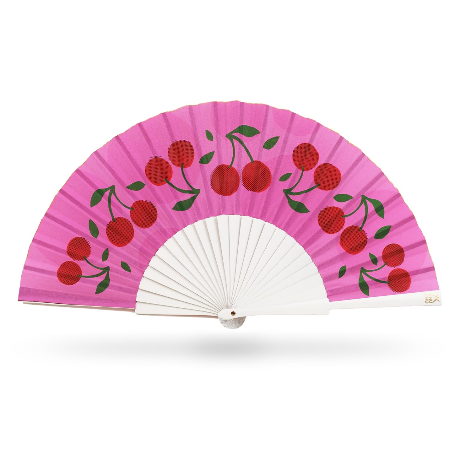 Pink / Purple / White Cherry Top Hand Fan Khu Khu