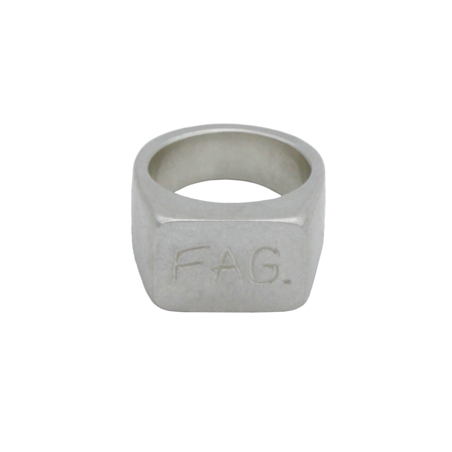 Iona Hindmarch Bisset Women's Silver Chunky Fag Ring In Gray