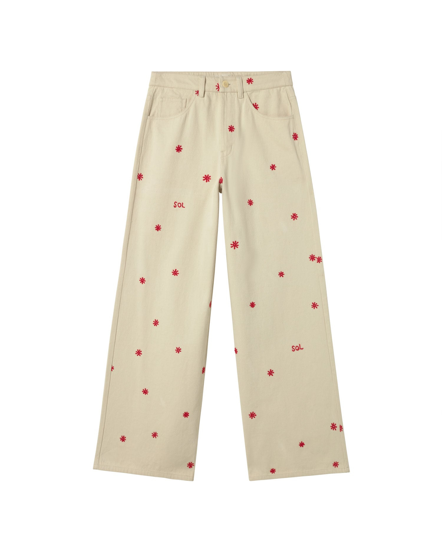 Thinking Mu Women's Neutrals Hedda Chain Sun Ecru Pants In Beige