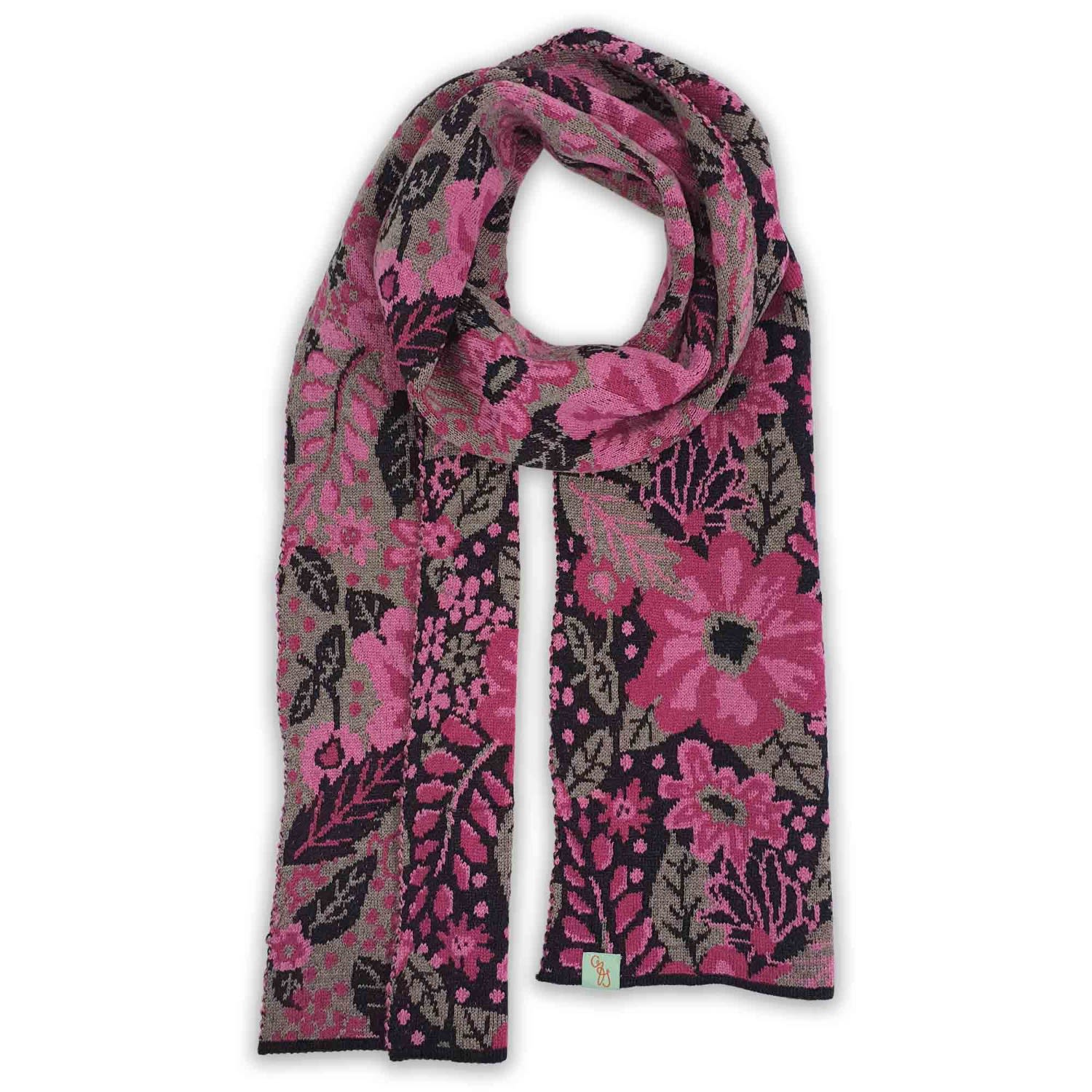 Otto & Spike Women's Pink / Purple / Neutrals Scarves - Bliss - Musk, Hibiscus Pink In Multi