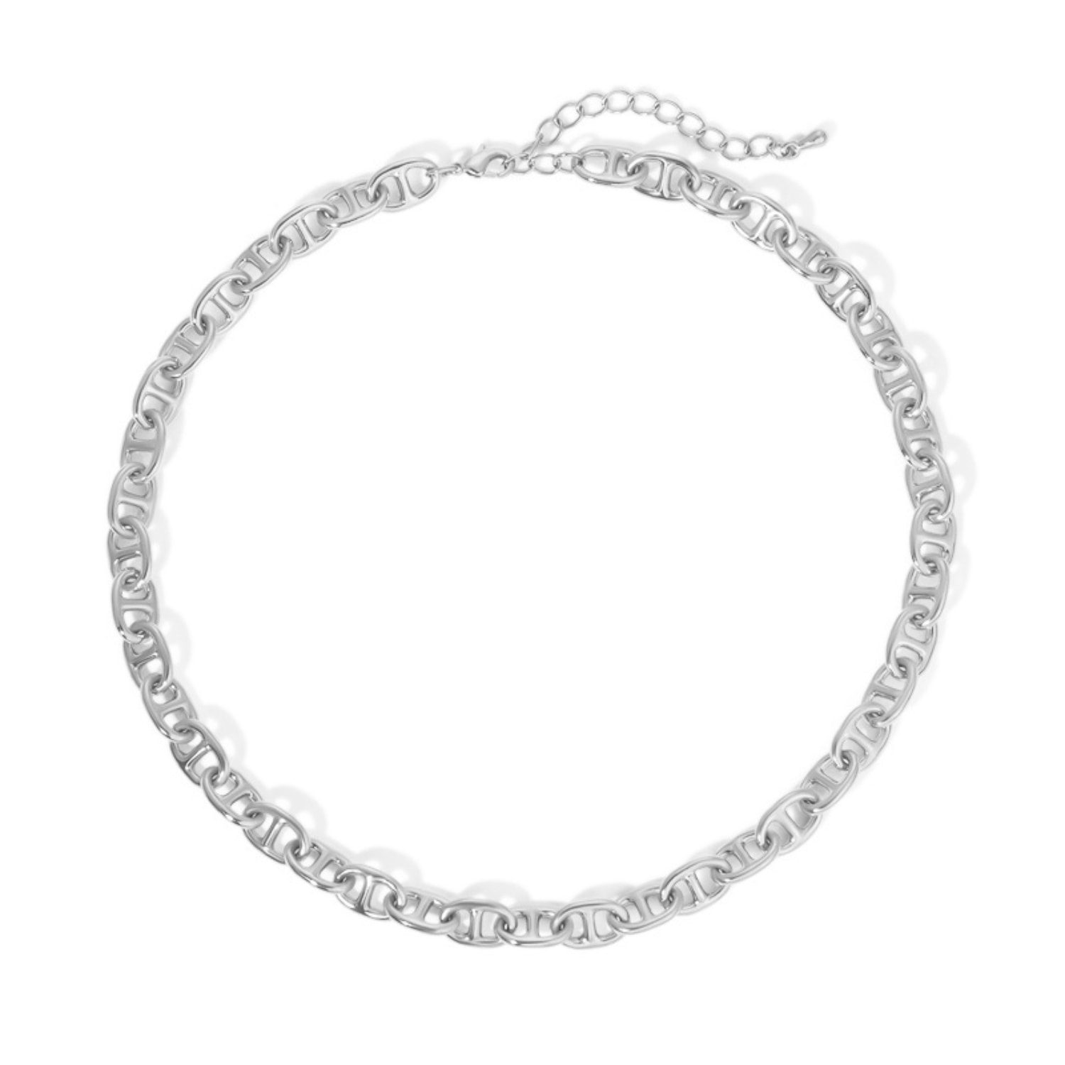 Naiia Women's Rylee Anchor Chain Necklace  - Silver In Metallic