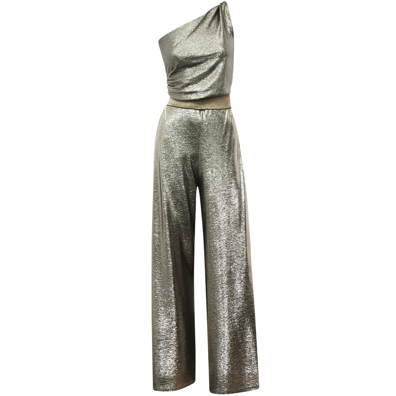 Me&thee Women's La-di-da Gold Metallic Jumpsuit In Gold