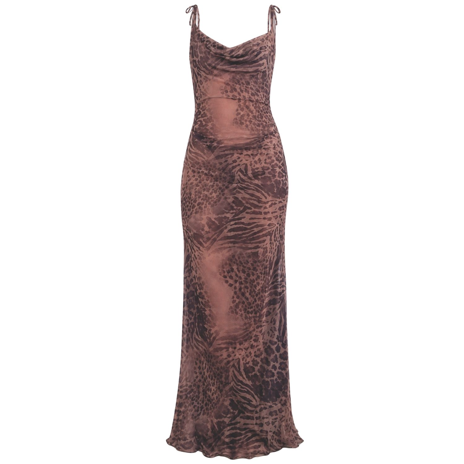 Women's Brown Enigme Dress - One Size - Cheetah Print | One Size | Aloma Studio