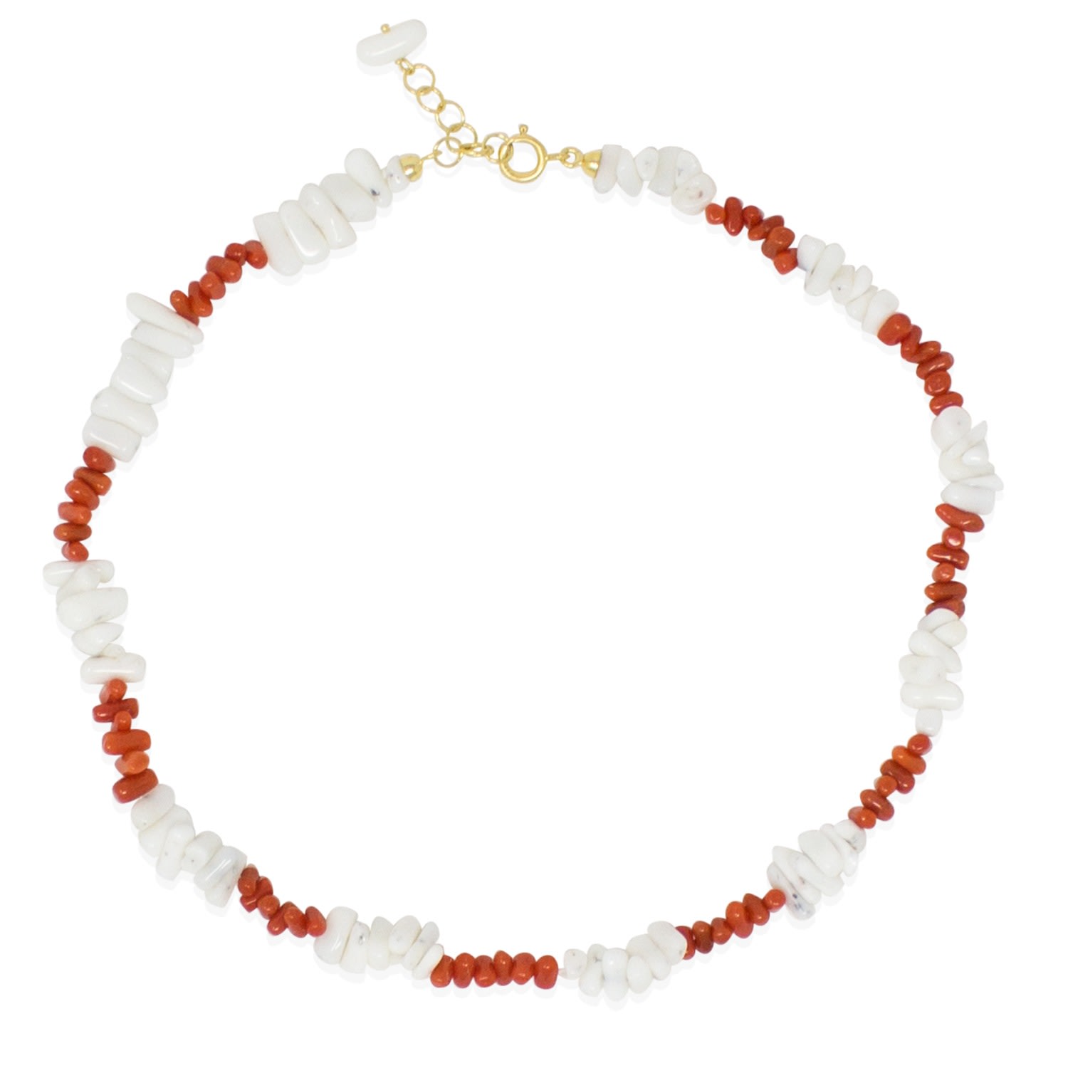 Vintouch Italy Women's Red Mediterraneo Shell & Coral Necklace