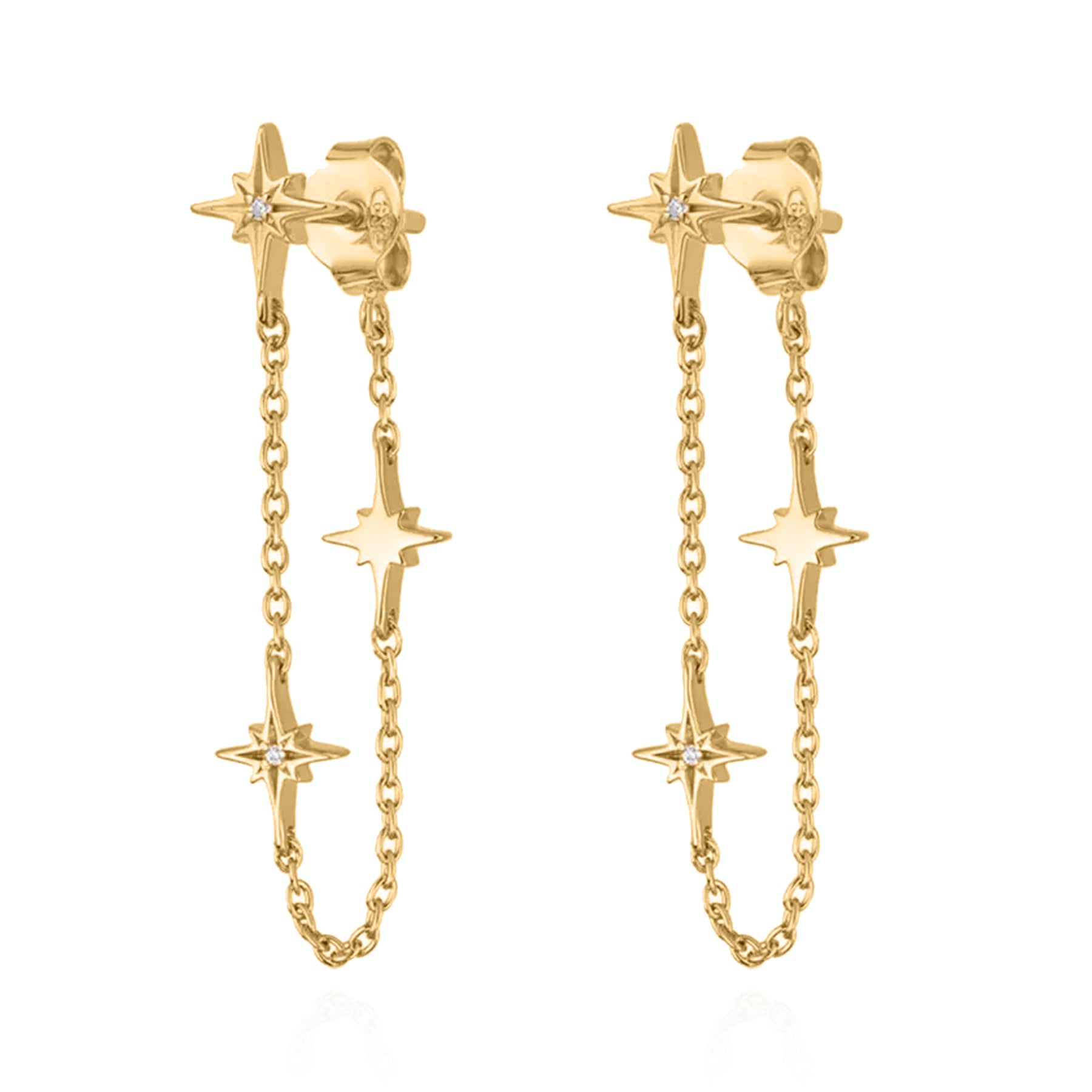 Luna Charles Women's Savannah Star Drop Chain Earrings In Gold