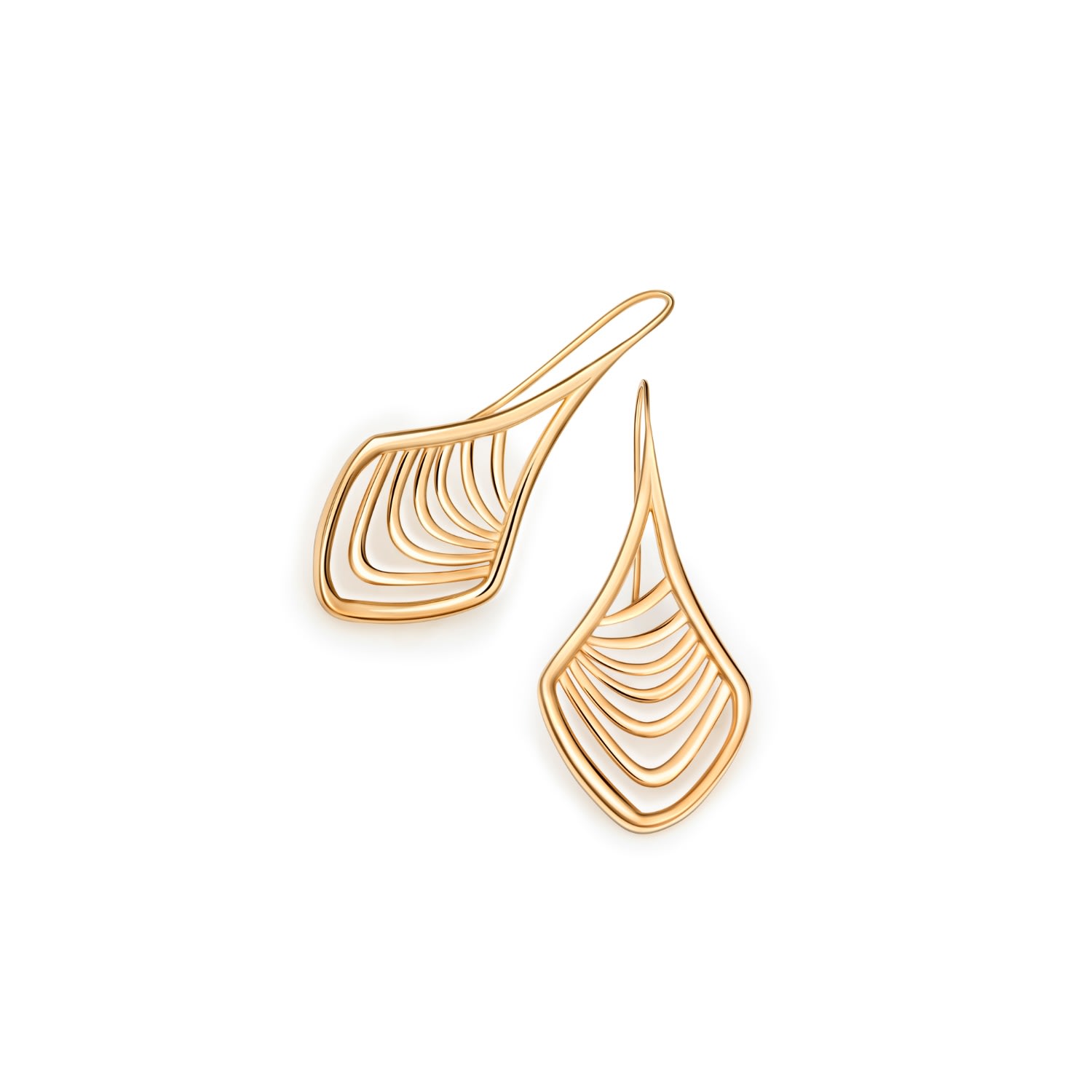 Women’s Fine Drop Elongated Earrings - Gold Untamd