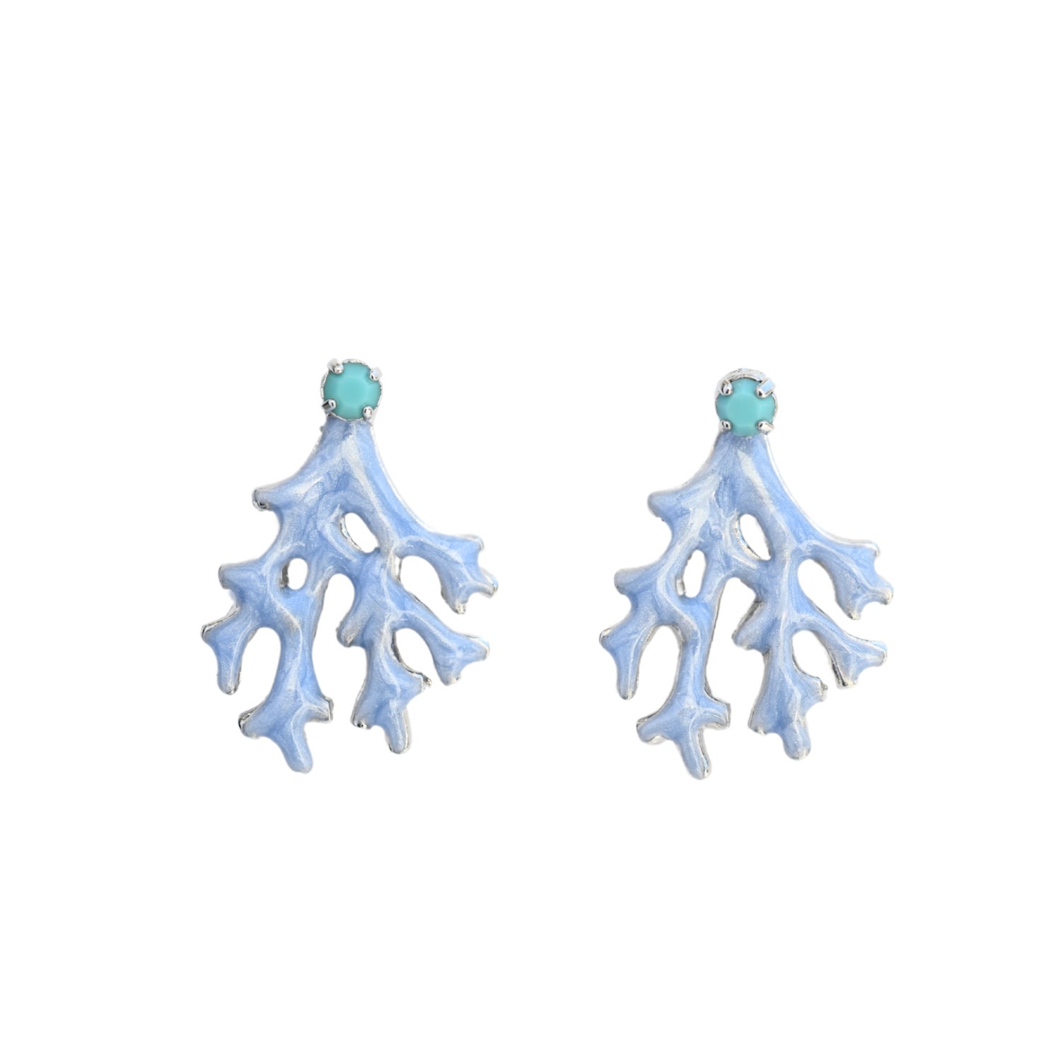 Women’s The Pink Reef Mini Coral Earring In Pearl Sea Blue