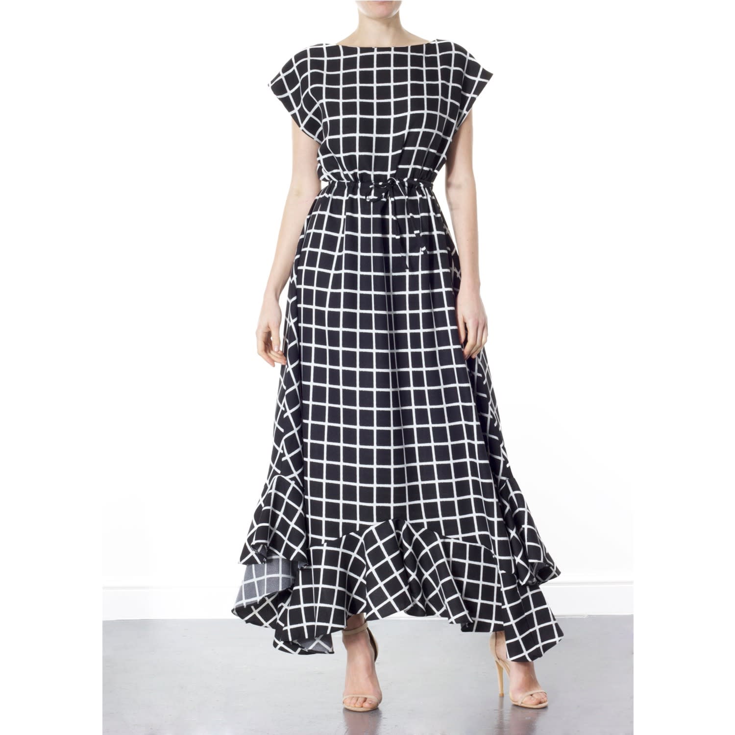 black check dress