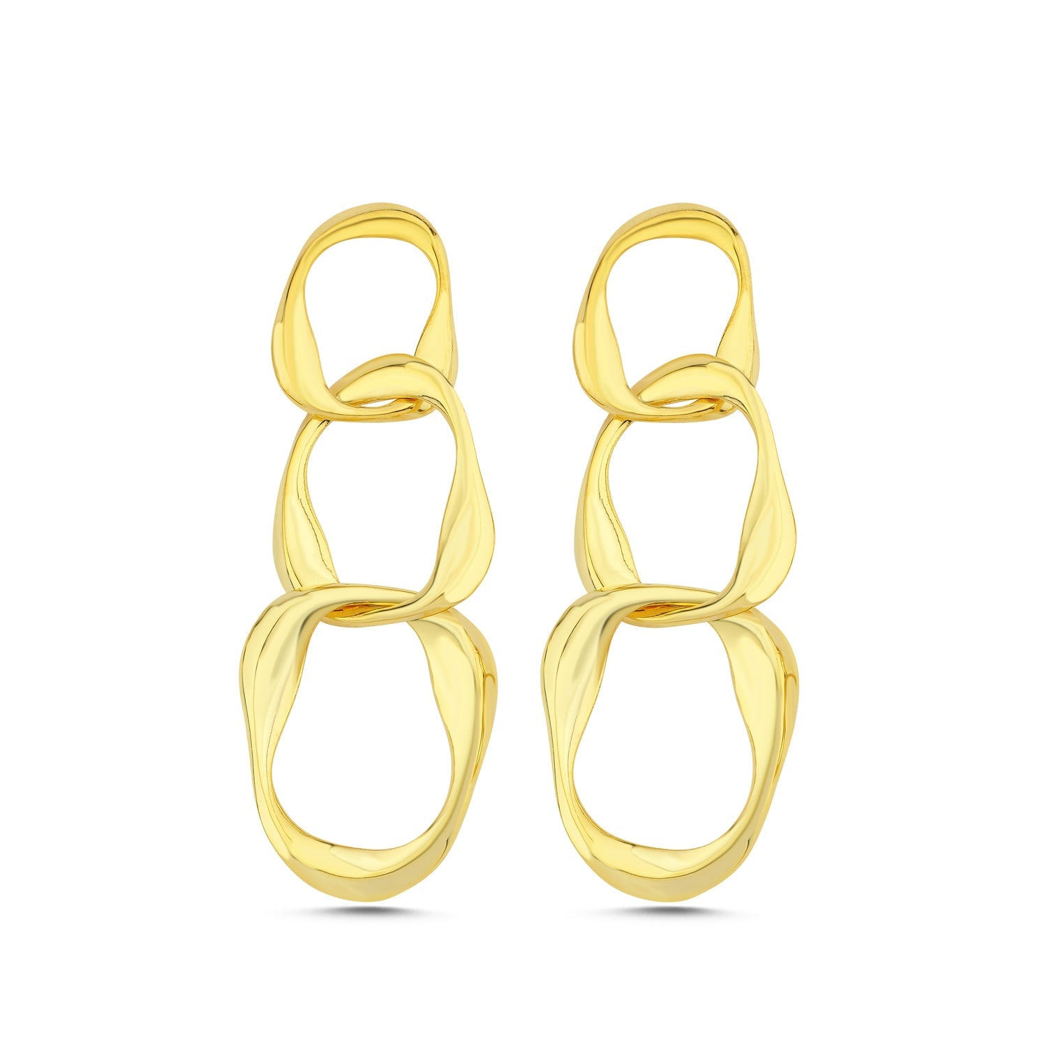 Mishka Women's Aura Chain Earrings Gold In Gold
