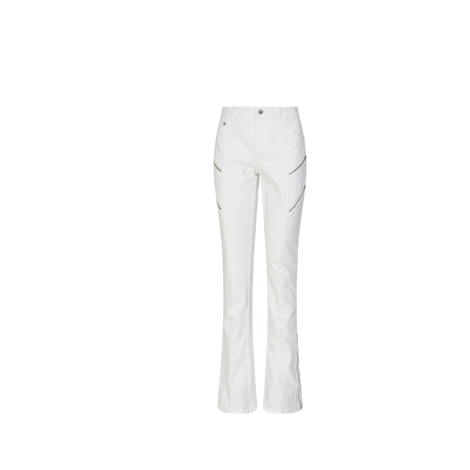 Circular Path Zelda Zipper Jean - White
