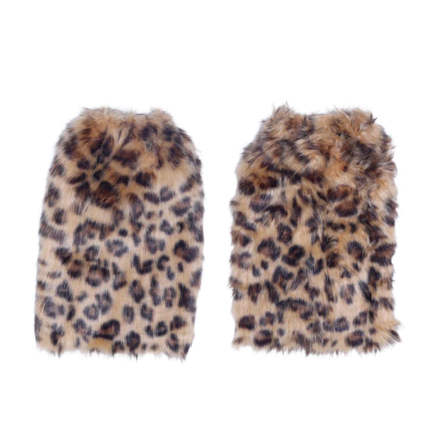 Vaseghia Women's Black / Brown / Gold Savanna Luxury Vegan Faux Fur Wrist Warmers In Multi