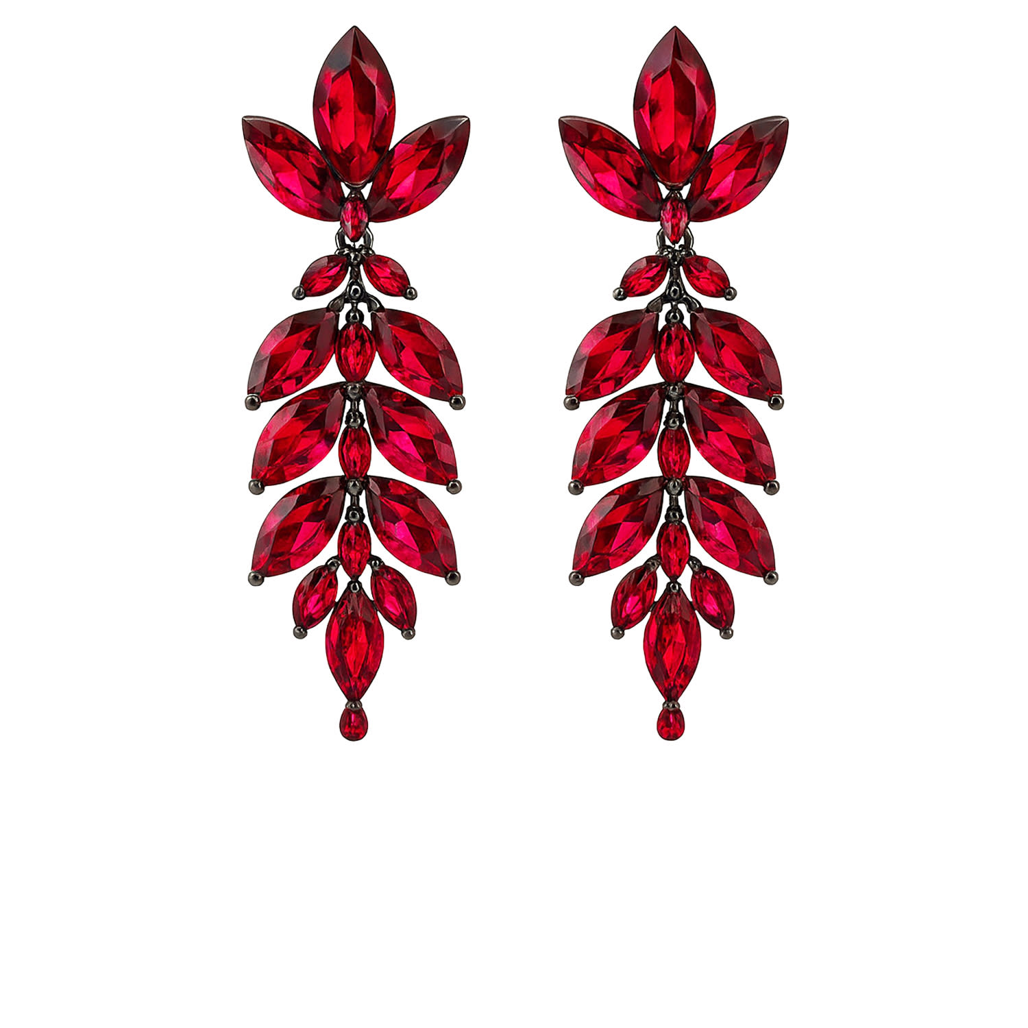 The Gala Women's Red Ruby Vine Drop Earrings