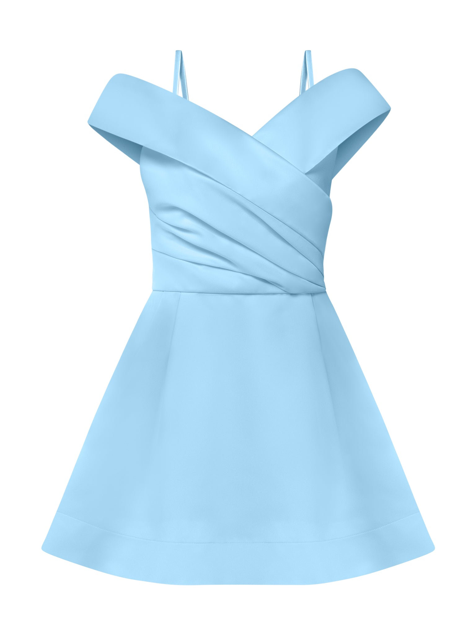 Tia Dorraine Women's Easy To Love Flared Satin Mini Dress - Light Blue In Blue