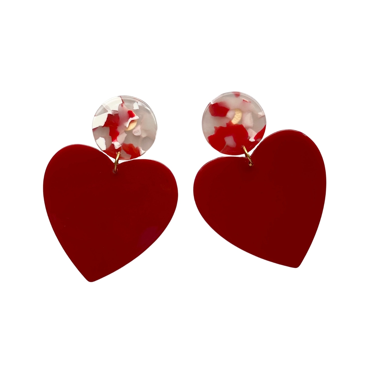 Women’s Xl Heart Earrings In Red Hot Love Closet Rehab