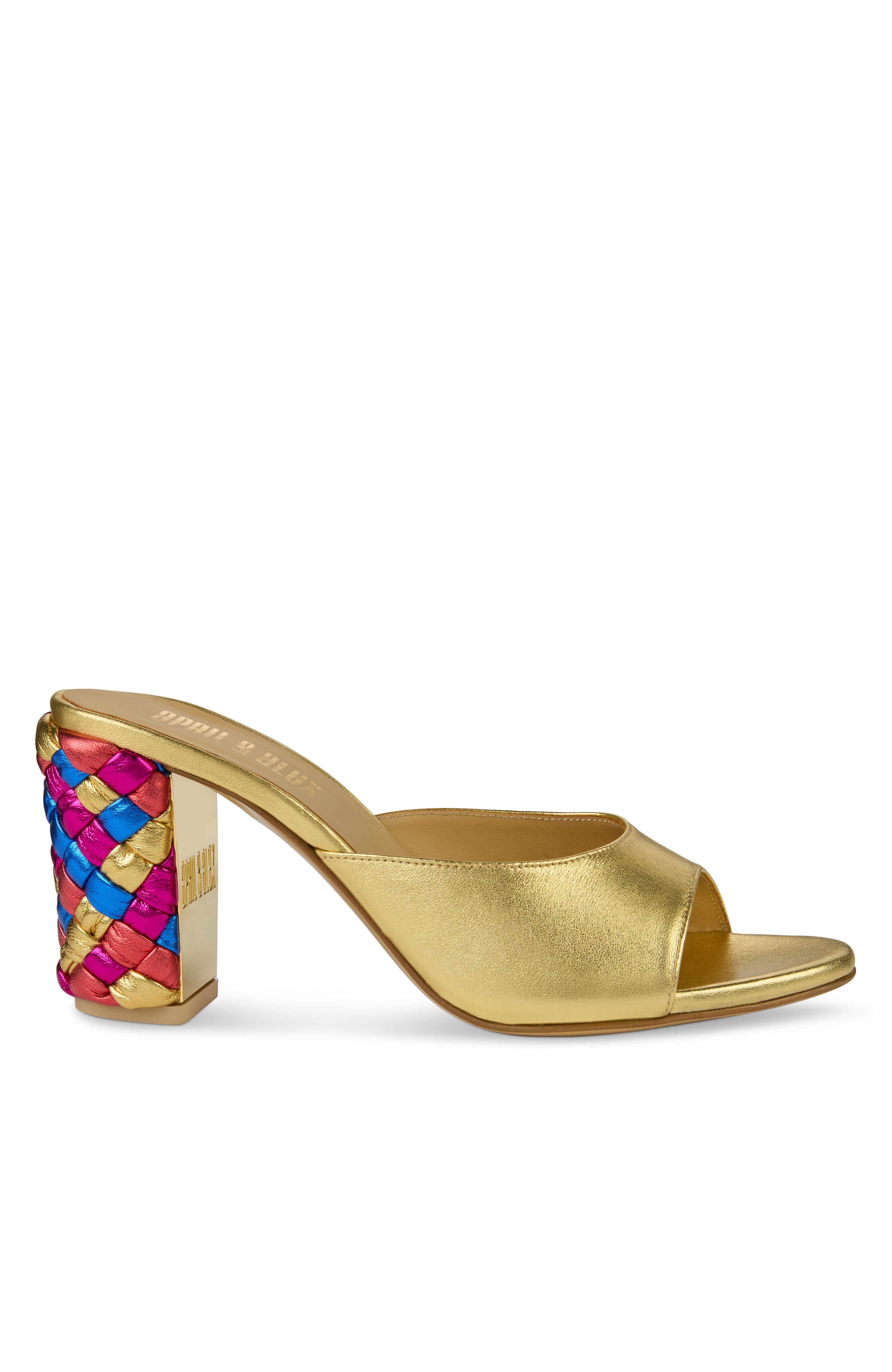 April & Alex Women's Augusta Gold Mule In Gold