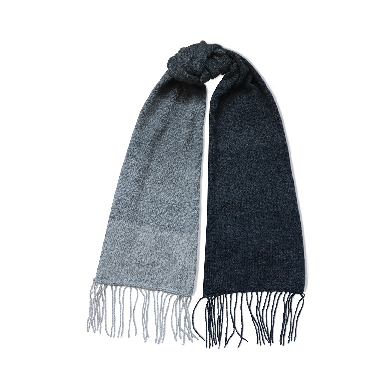 2kstyle Women's Josephine Handknit Fringed Alpaca Blend Scarf - Grey In Gray