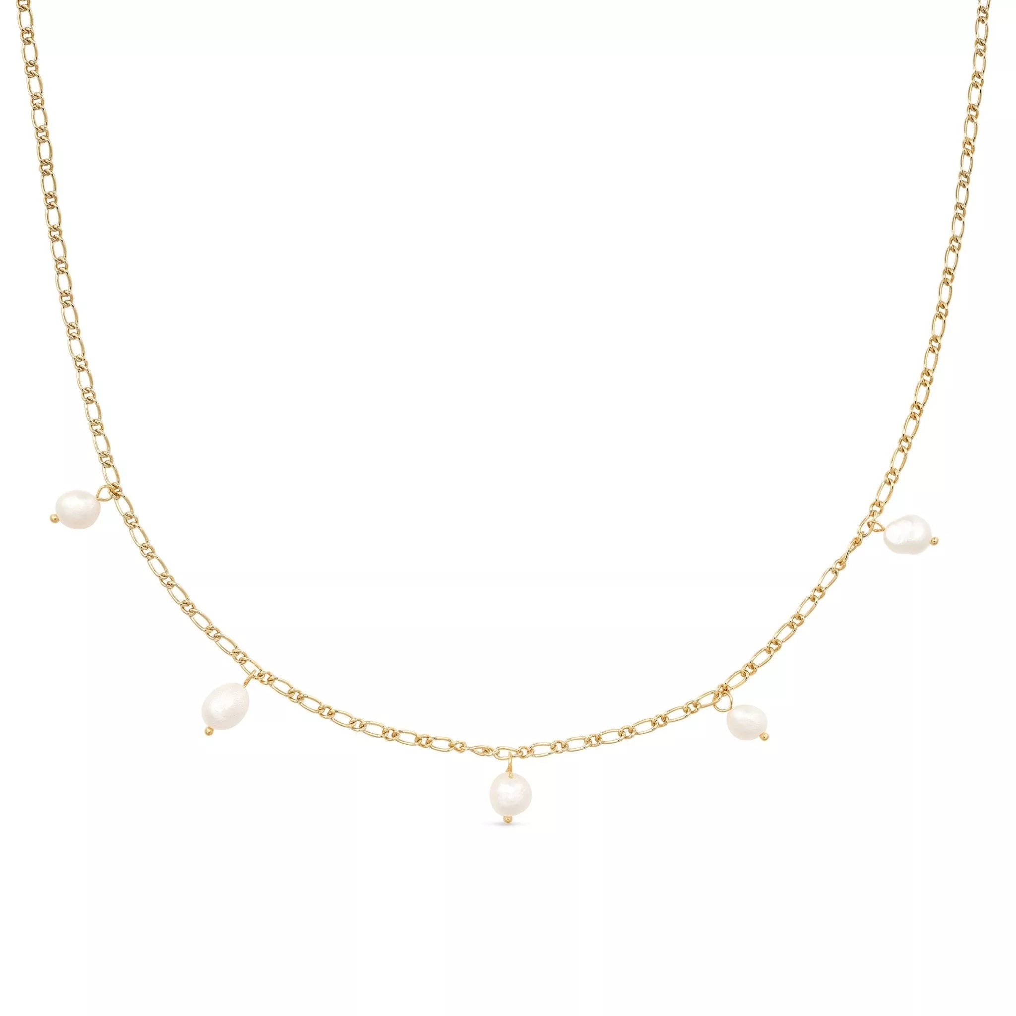 Women’s Dainty Gold Pearl Choker Necklace Elk & Bloom - Everyday Fine Jewellery