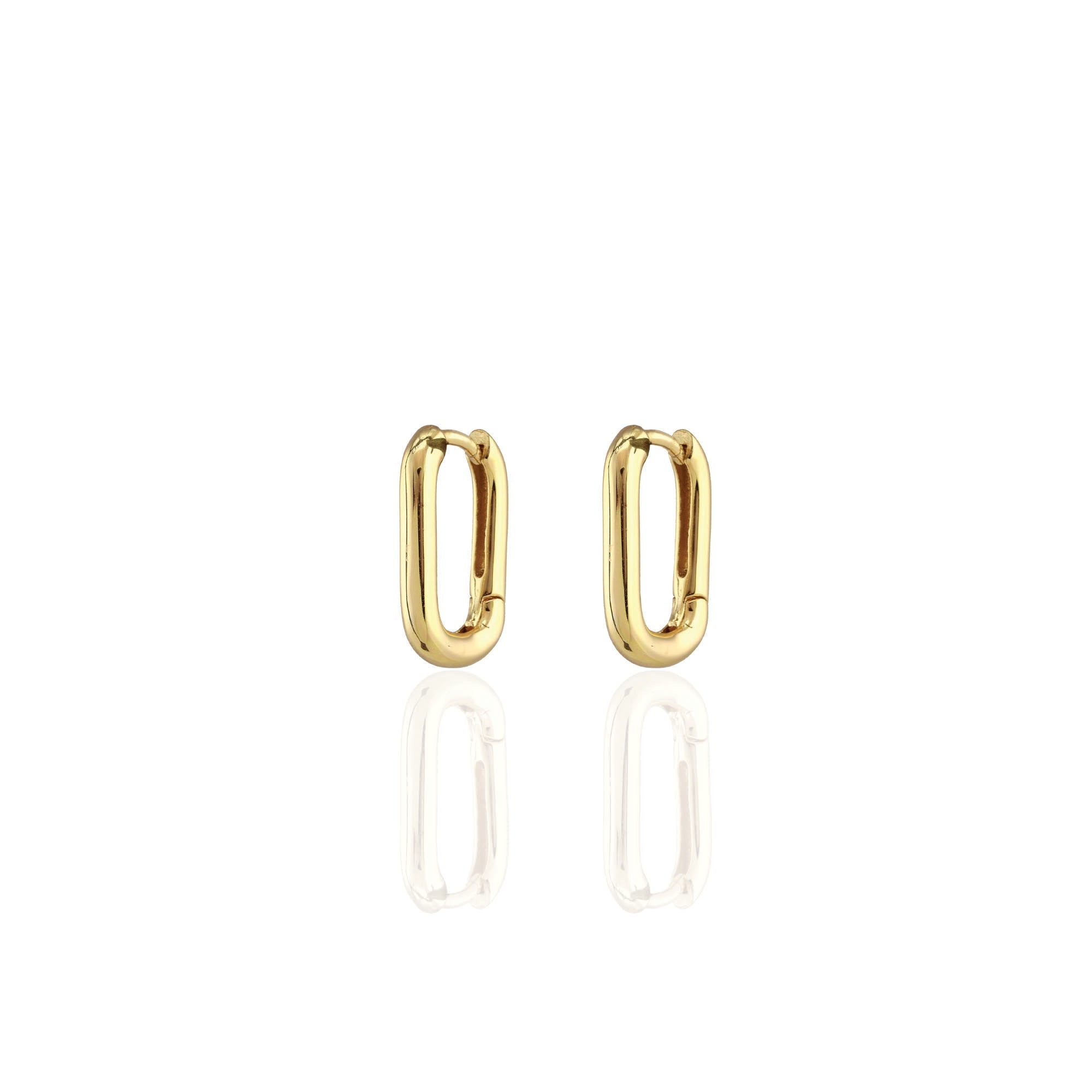 Kris Nations Women's Oval Huggie Hoop Earrings - 18k Gold Vermeil In Gold