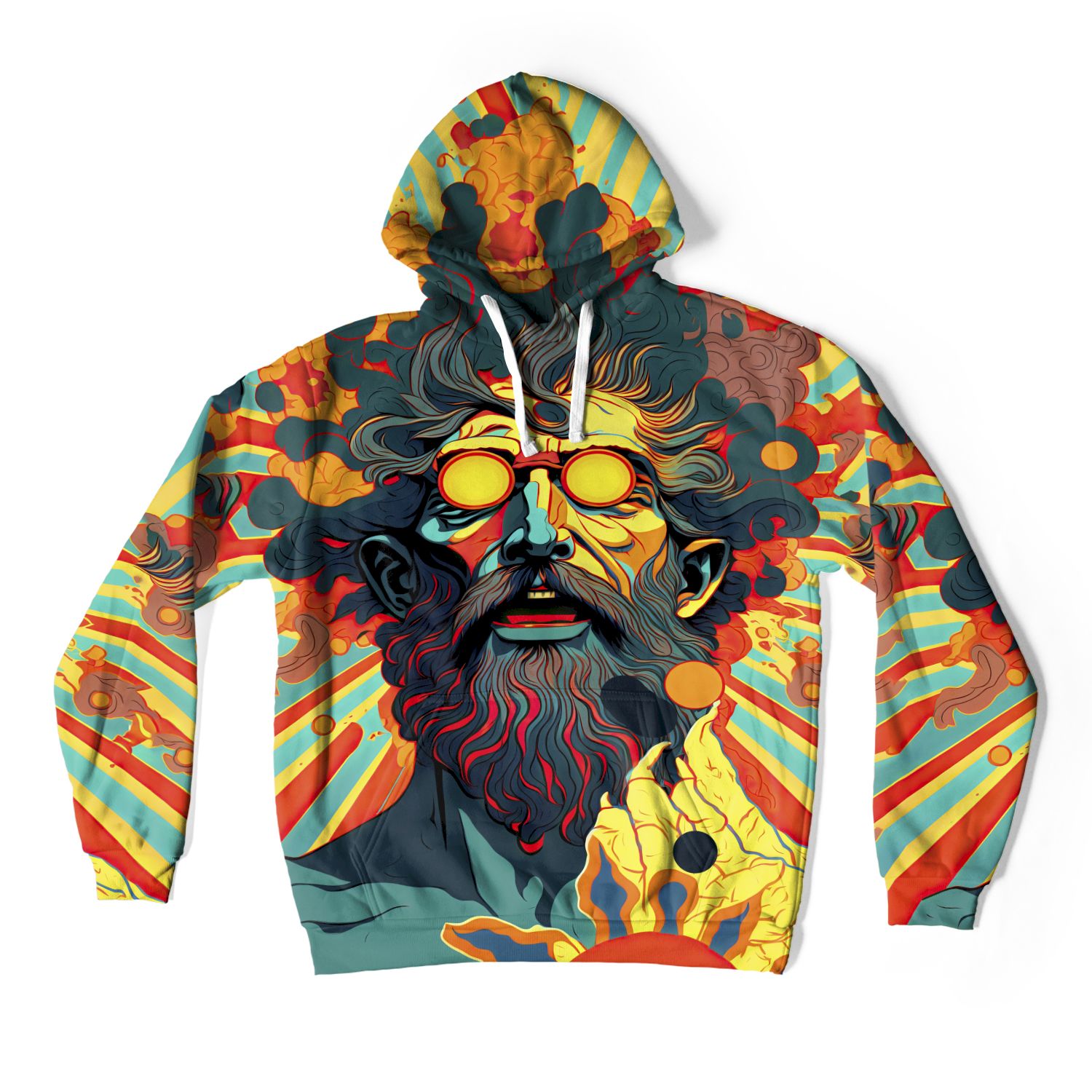Aloha From Deer Women's Yellow / Green / Orange Colorful God Oversize Hoodie In Multi
