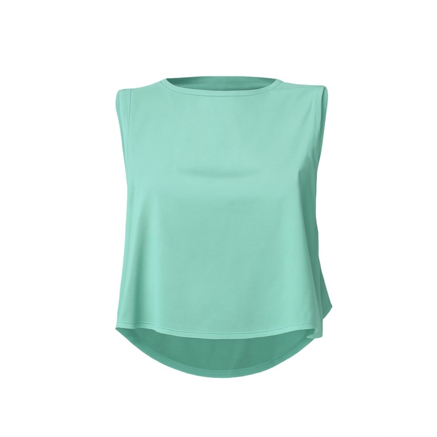 Loreen Label Women's Green Bamboo Crop Top - Ocean Mint In Green