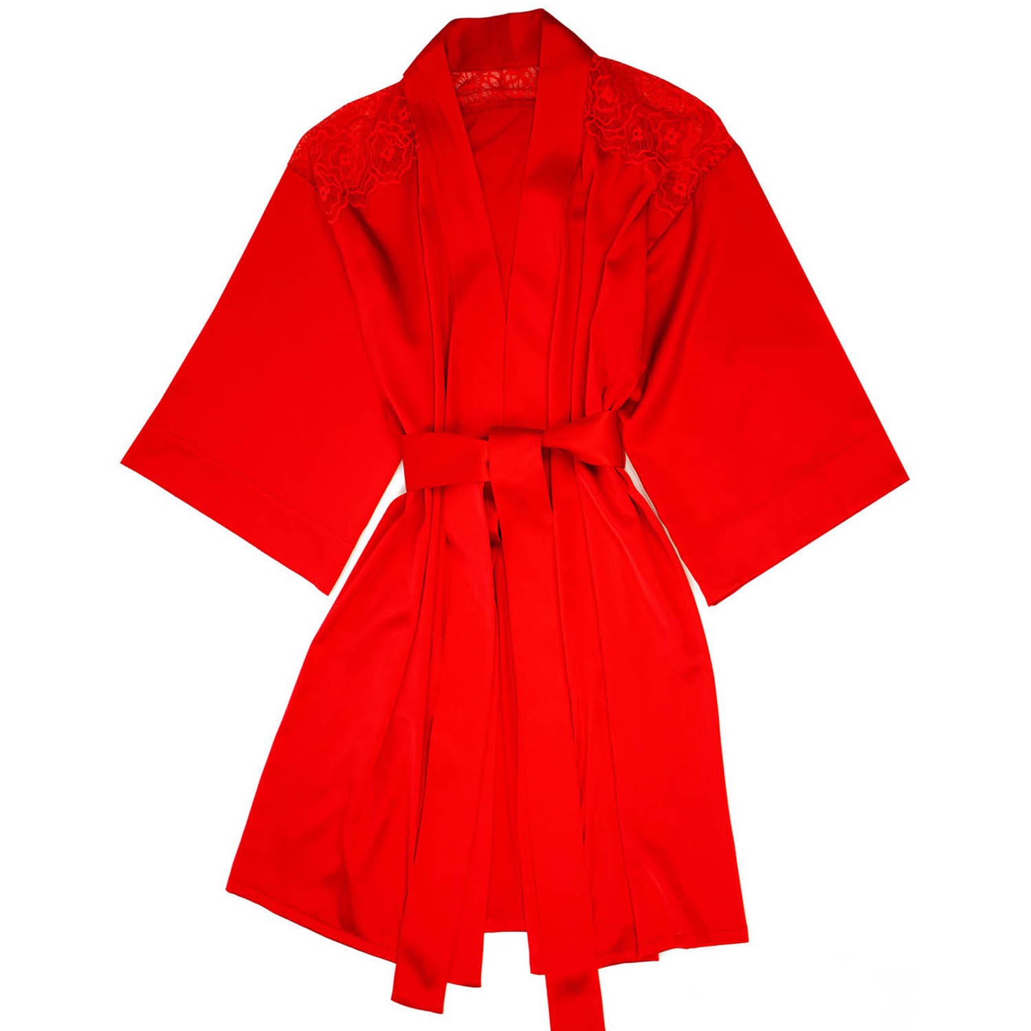 Women’s Good Girl Gone Bad Silk Robe - Red One Size Nokaya