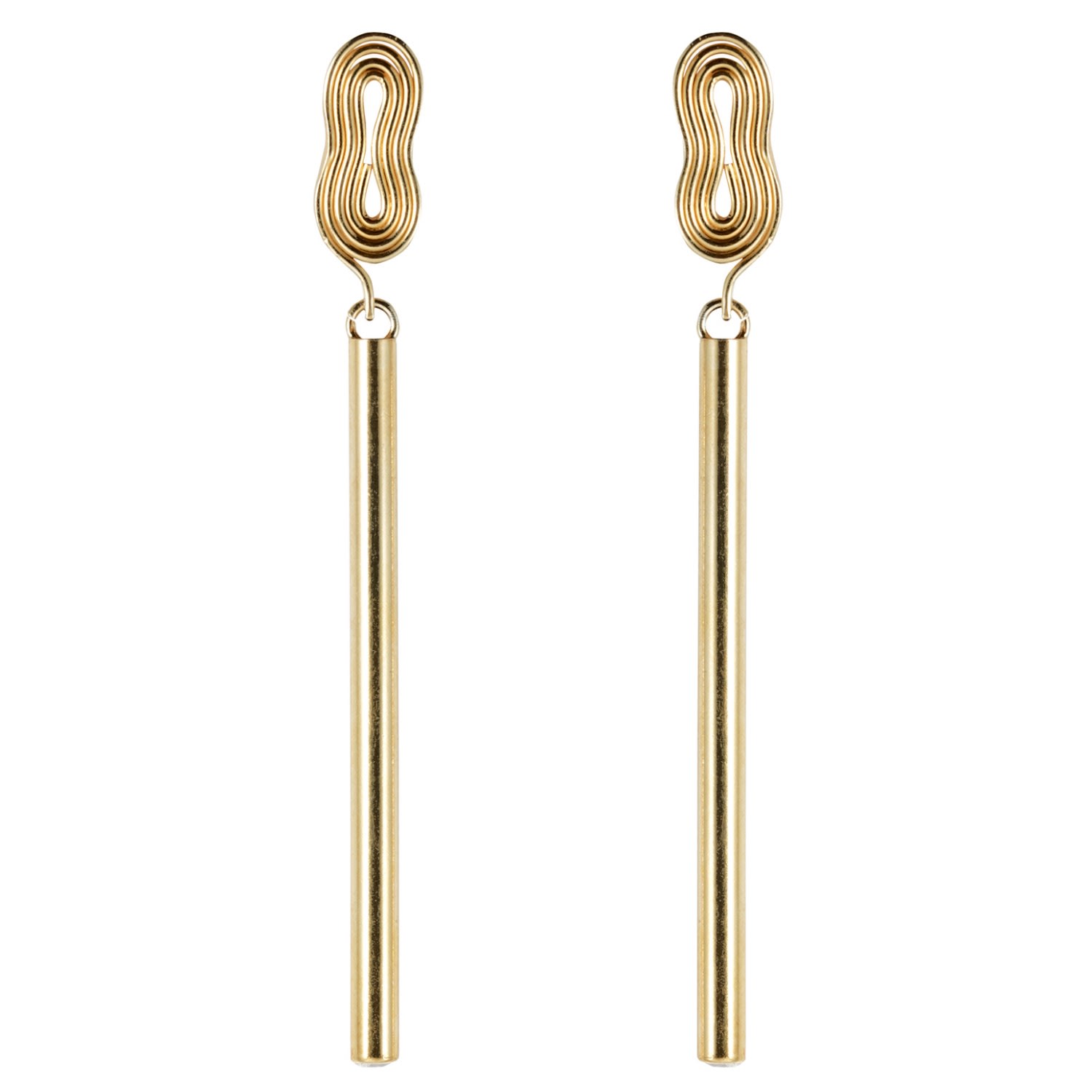 Krista Lehari Jewellery Women's Standing Eight Gold Plated Earrings In Gold