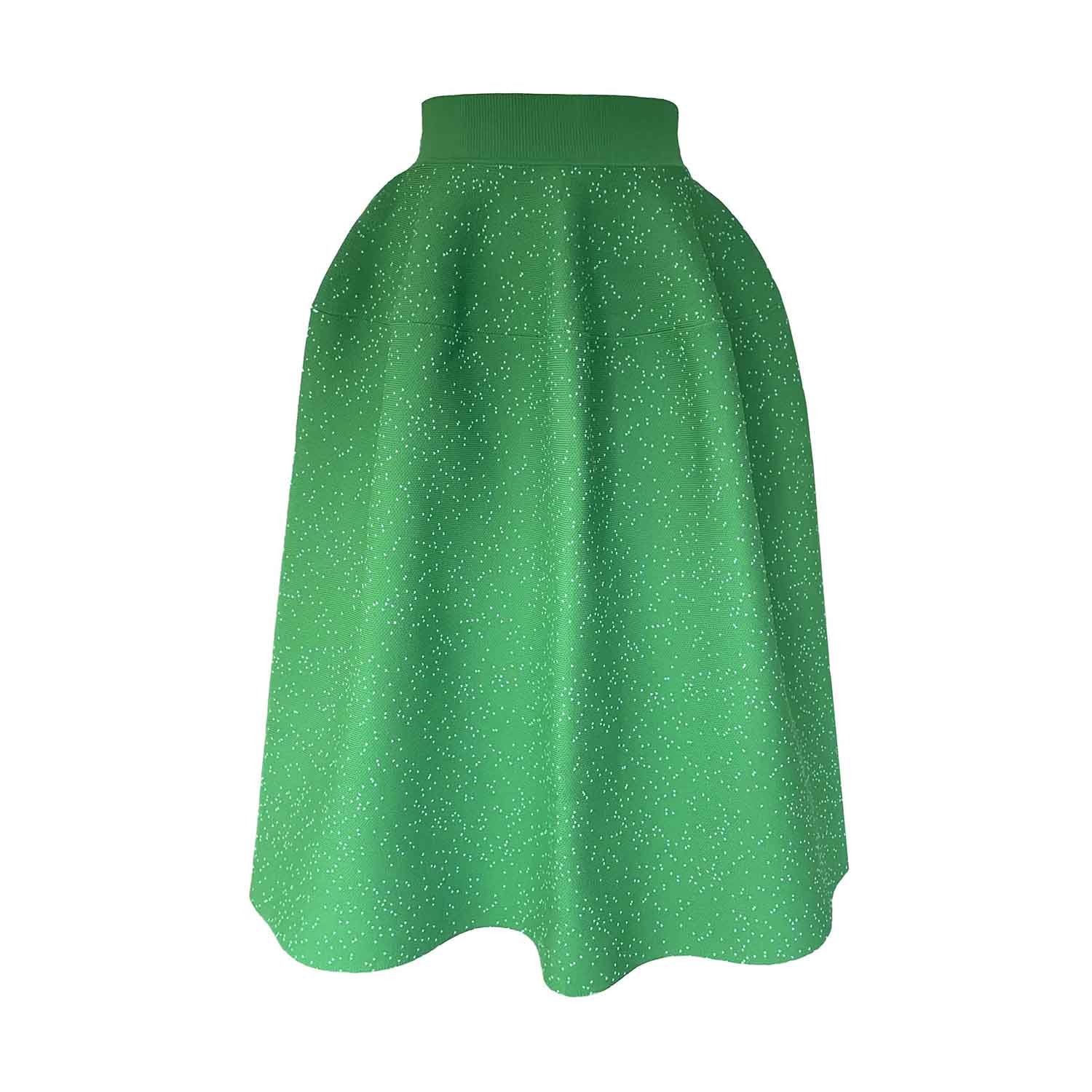 Women’s Polka Dot Green Puffy Maxi Skirt One Size Arto.