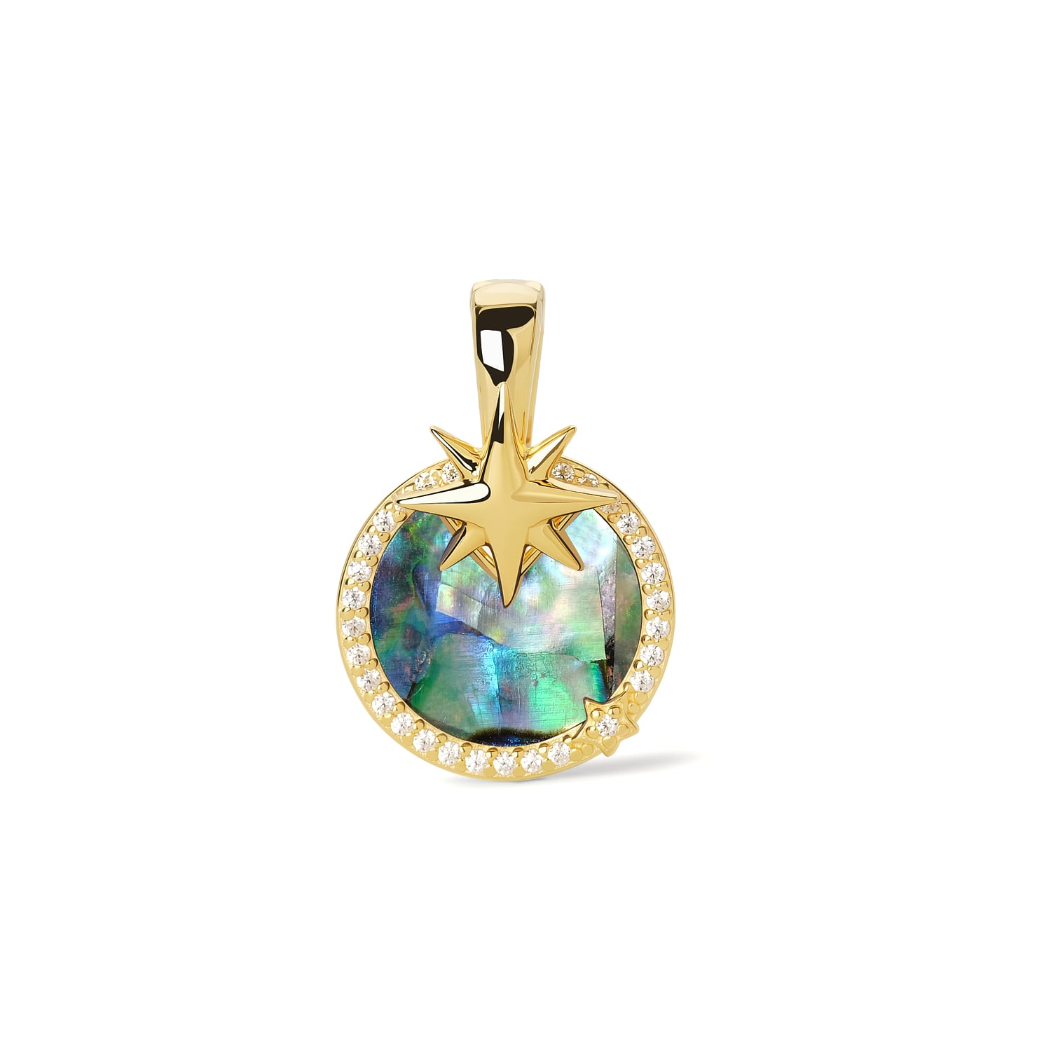 Freqnc Atelier Women's Star Charm - Inspiration Star - Abalone Shell In Green