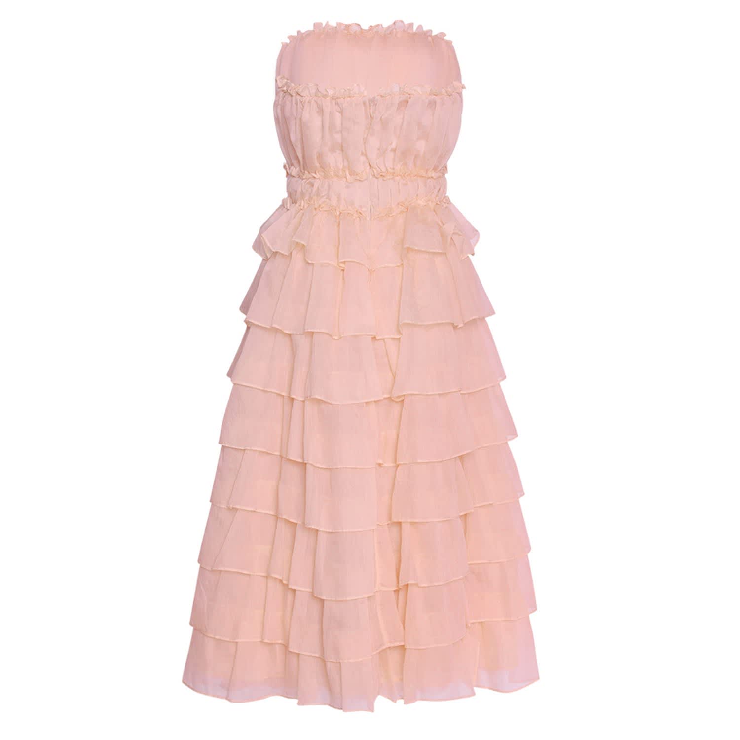 pink organza dress