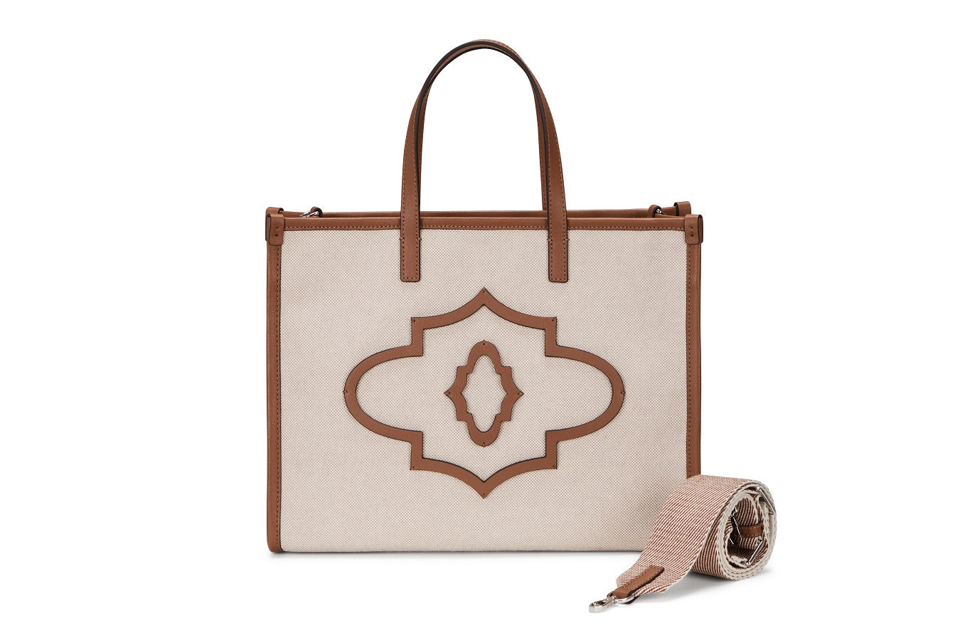 Women’s Brown New Moroccan Canvas Tote M Tote - Tan Oryany