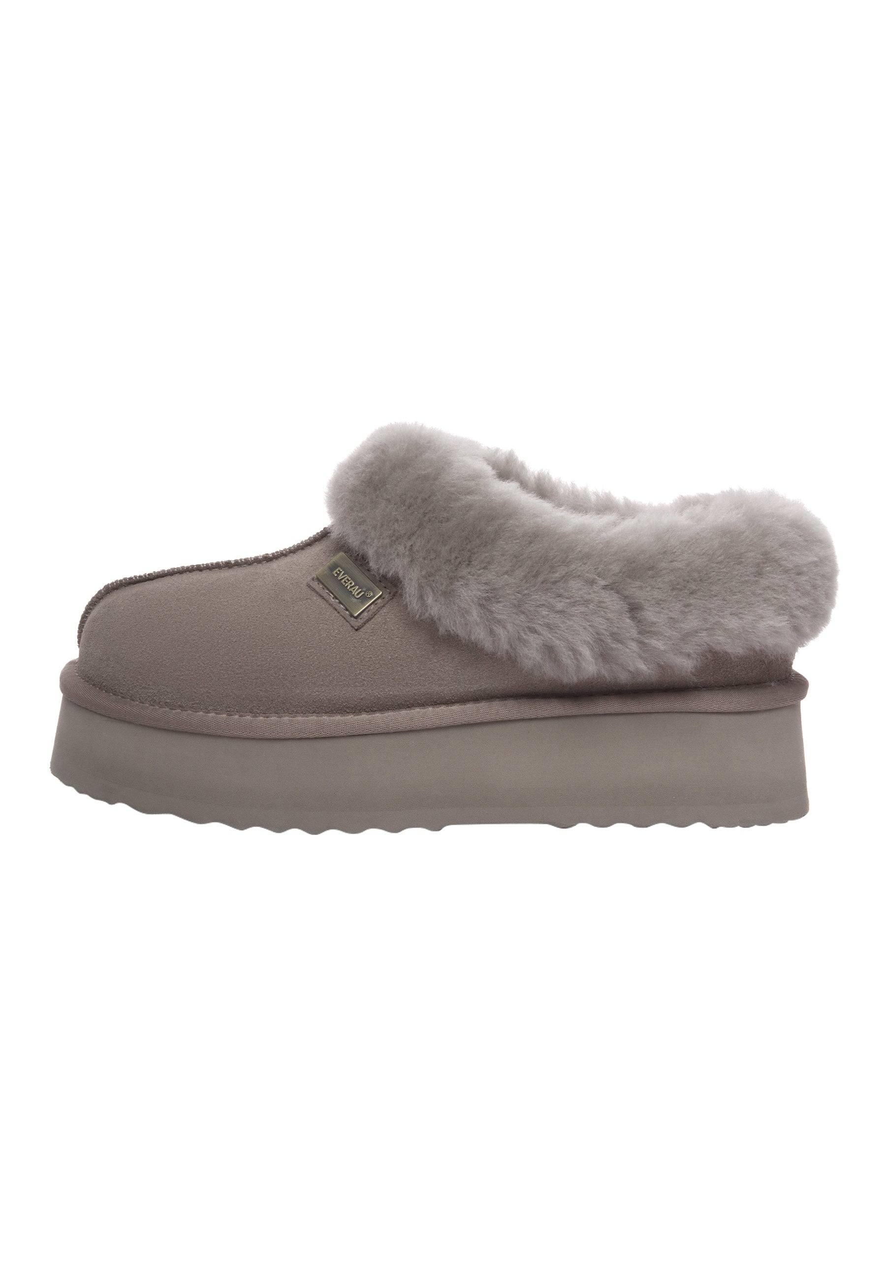 Everau Australia Women's Topknot Leather Slippers In Brown