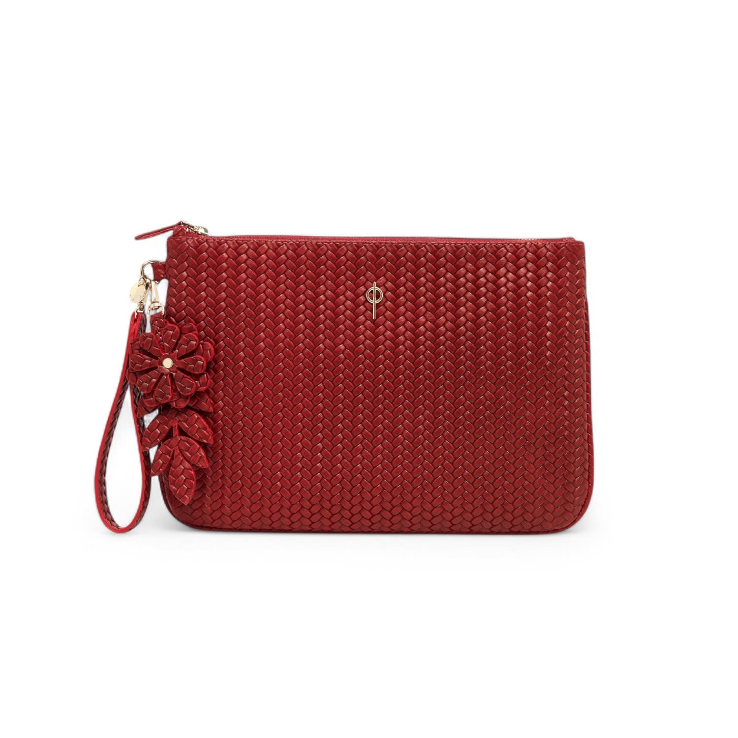 Otrera Women's Braided Clutch Red