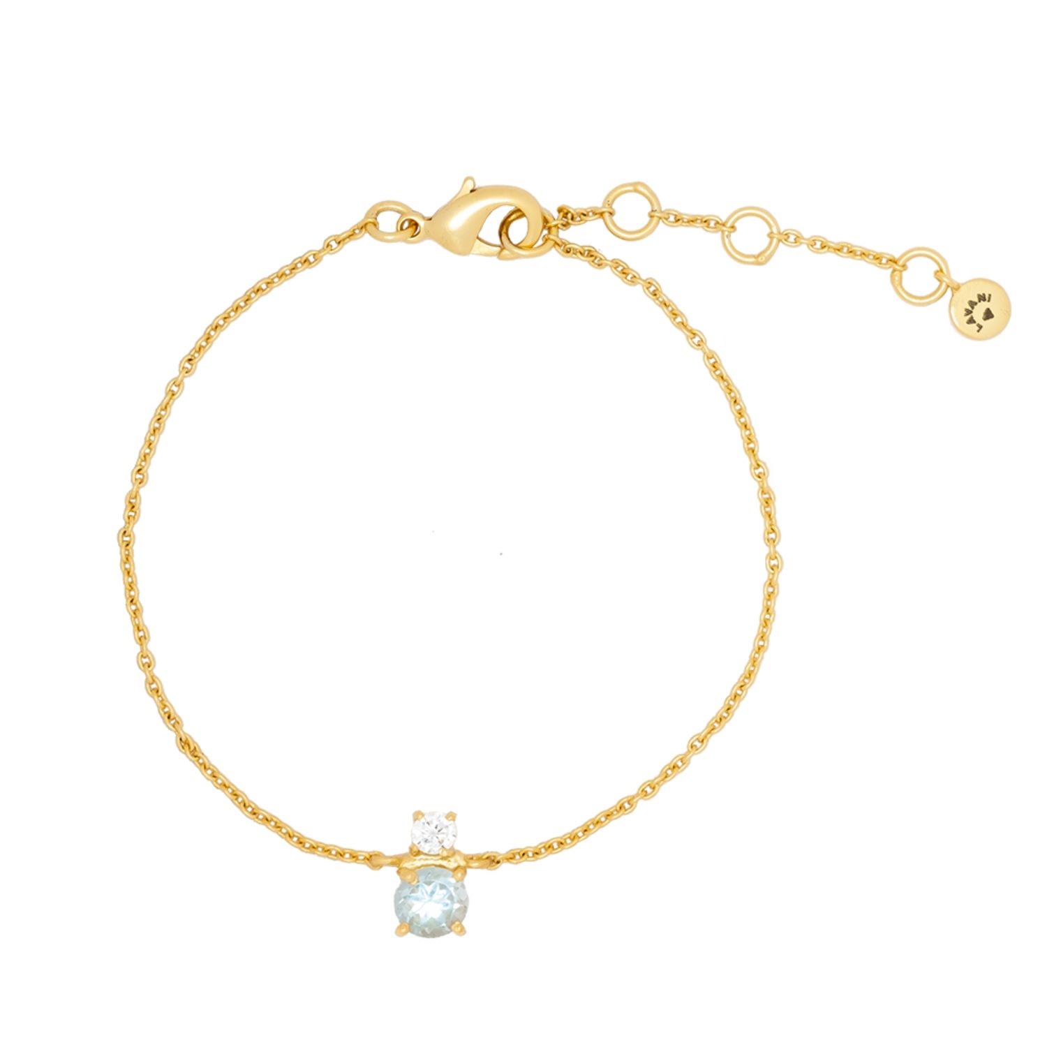 Women’s Blue / Gold Sky Blue Rania Bracelet Lavani Jewels
