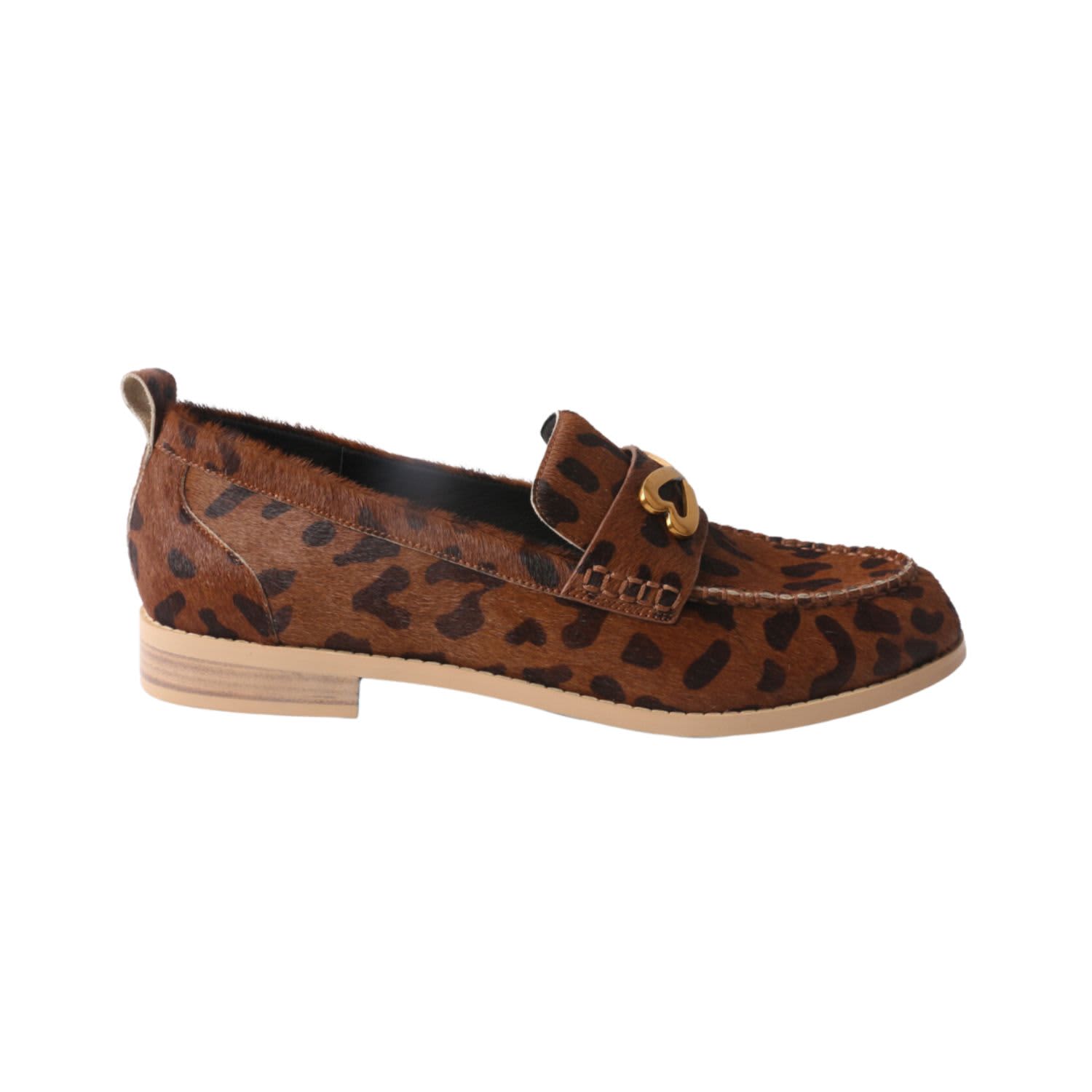 Calf Hair Leather Classic Loafer - Brown & Black Cheetah Print by Etta  Grove Footwear