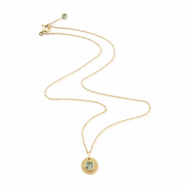 Auree Jewellery Bali 9ct Gold March Birthstone Necklace Blue Topaz In Blue