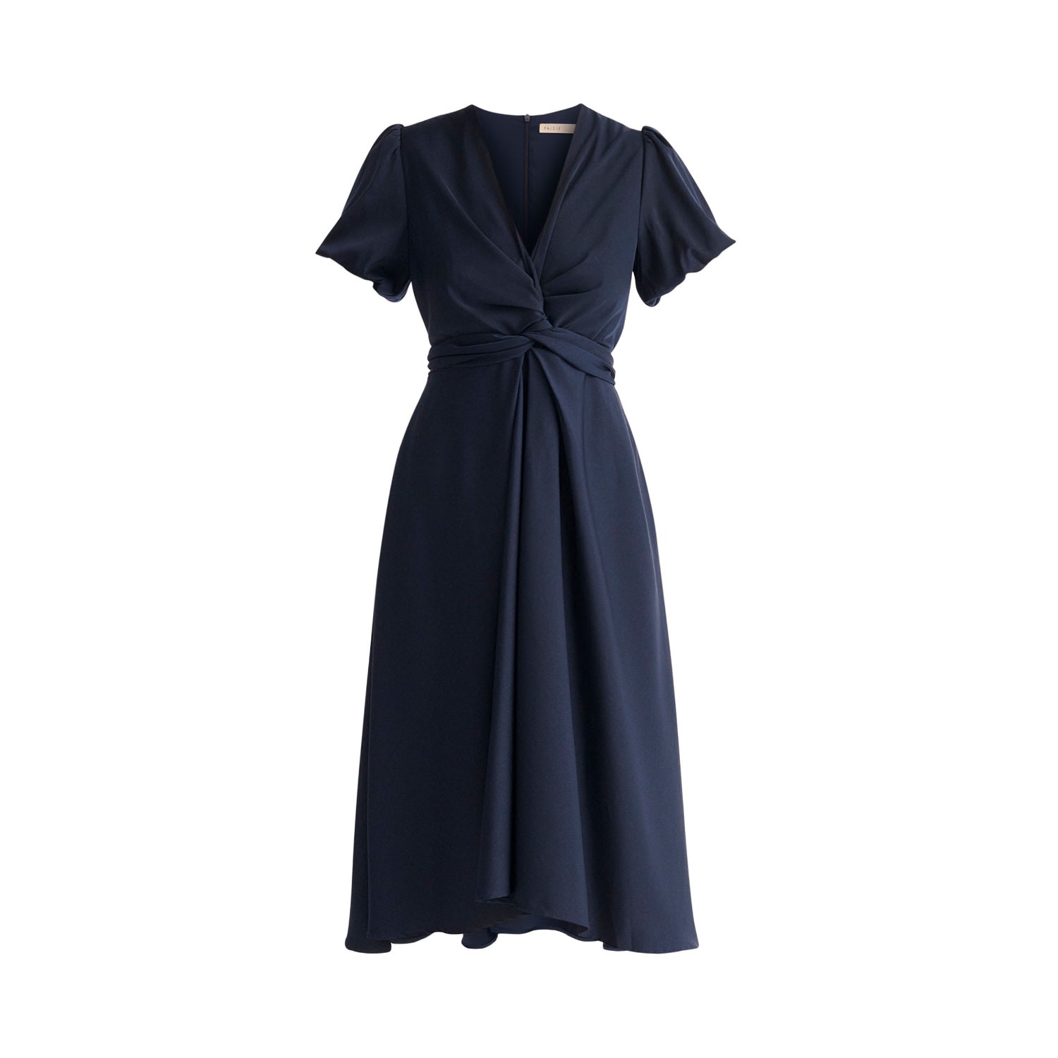 Women’s Blue Midi Twist Dress - Navy Extra Small Paisie