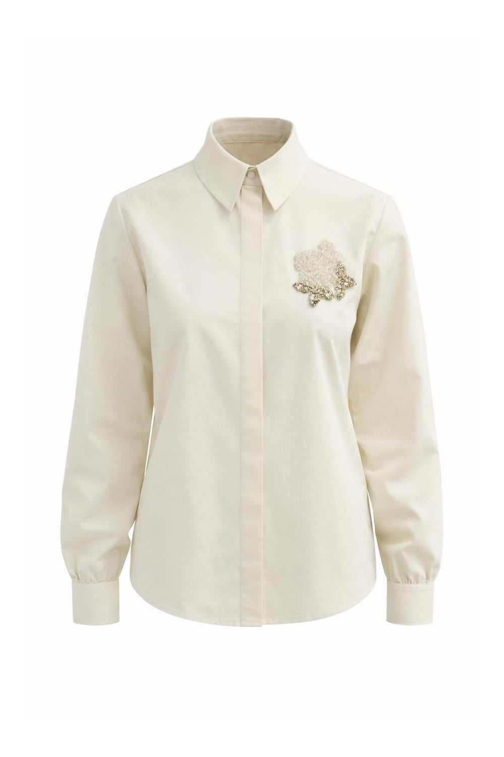 Women's Neutrals / Yellow Rylan Embroidered Cotton Shirt