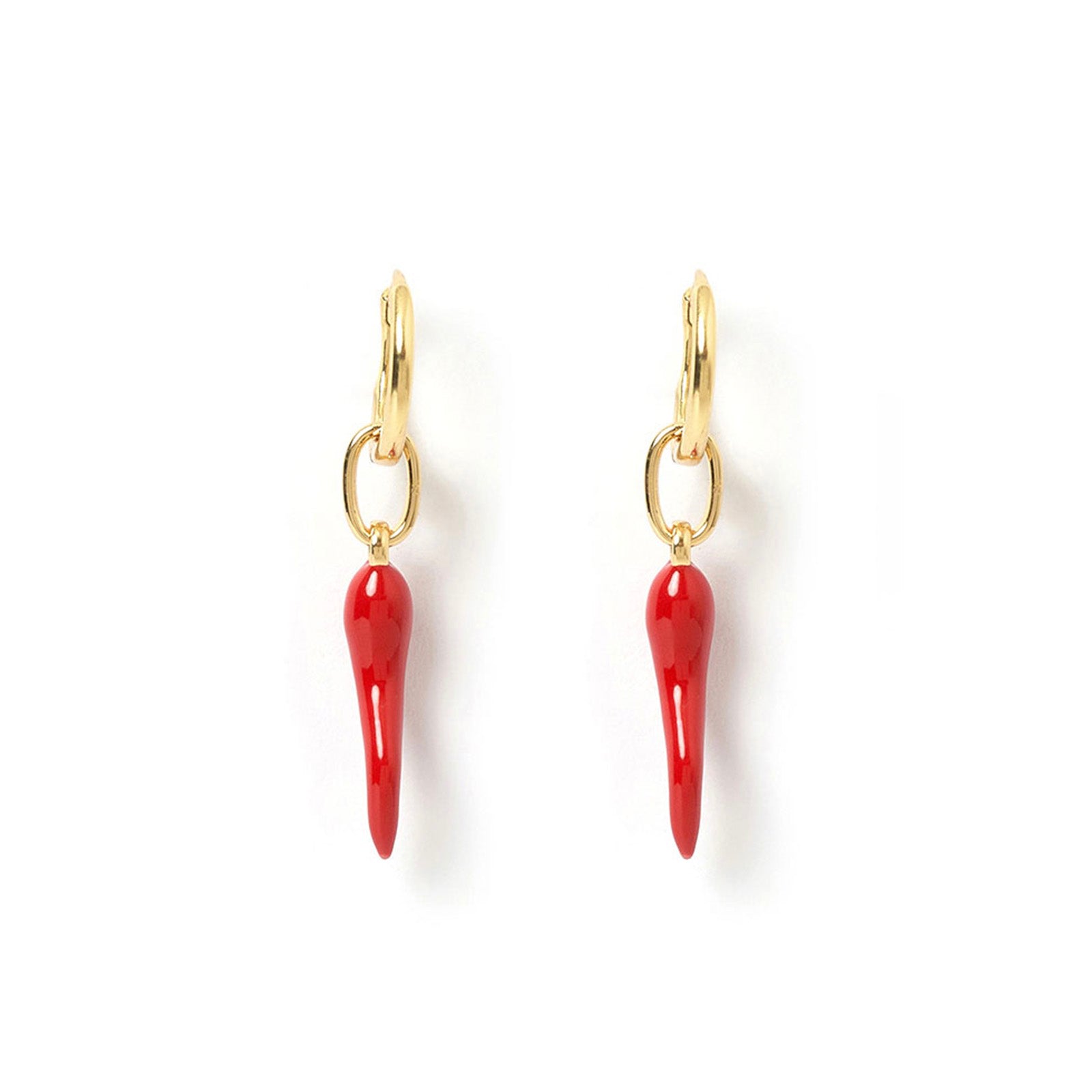 Arms Of Eve Women's Cornicello Red Charm Earrings In Red