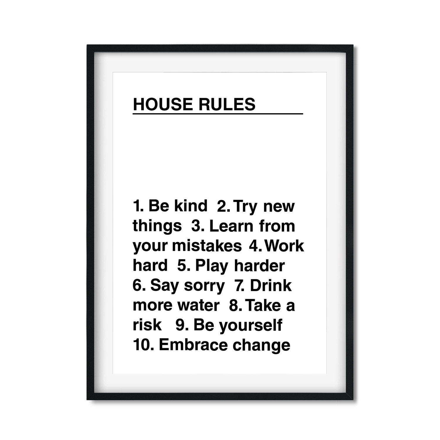 Black House Rules - A1 Poster Size A1 594 X 841Mm The Native State