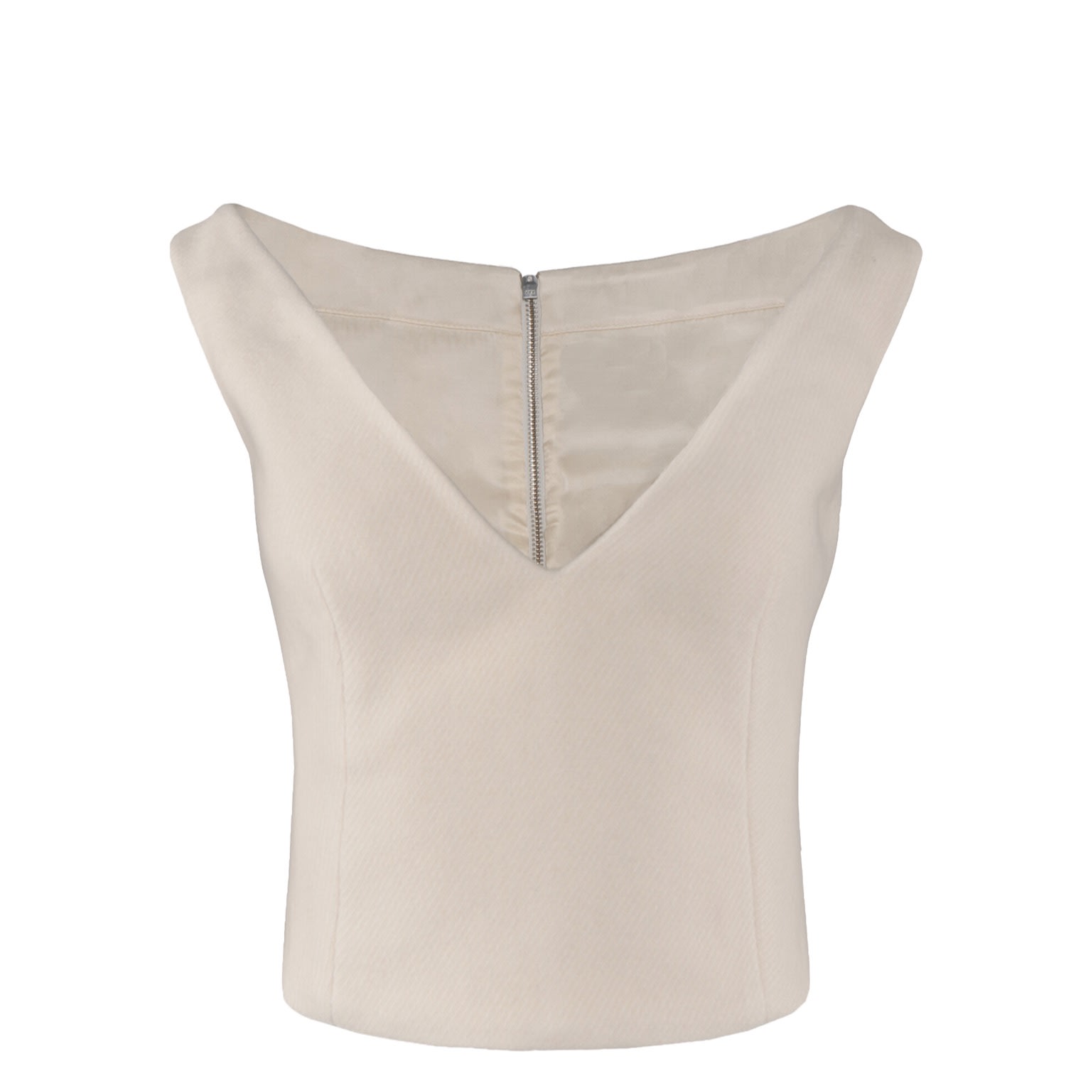 Vestiaire D'un Oiseau Libre Women's White Wool Corset Top In White