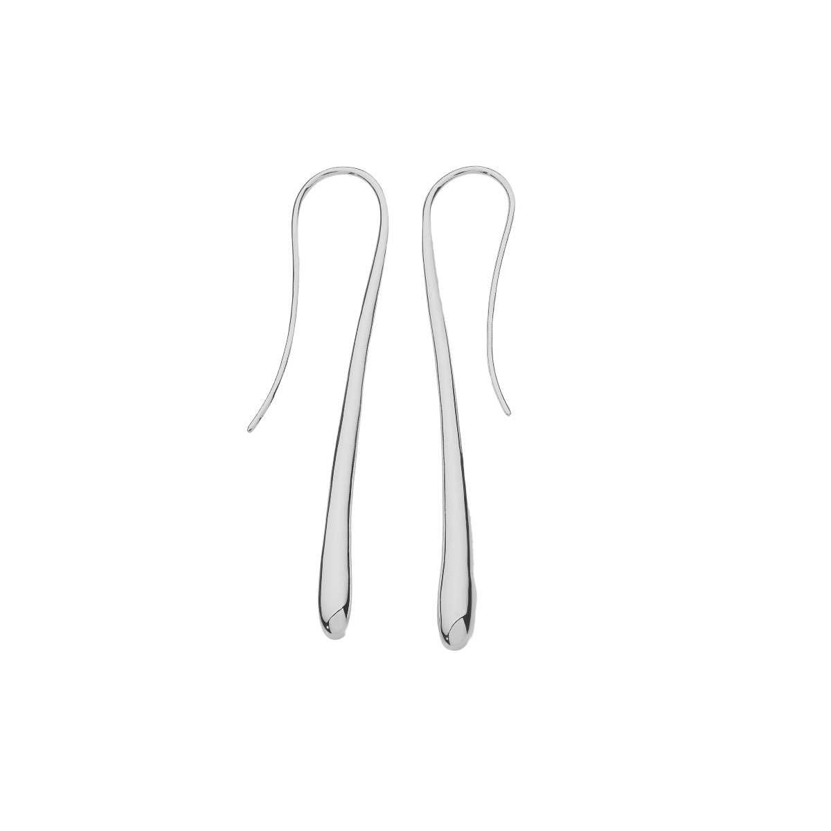 Lucy Quartermaine Women's Silver Long Solid Drop Earrings In Silver