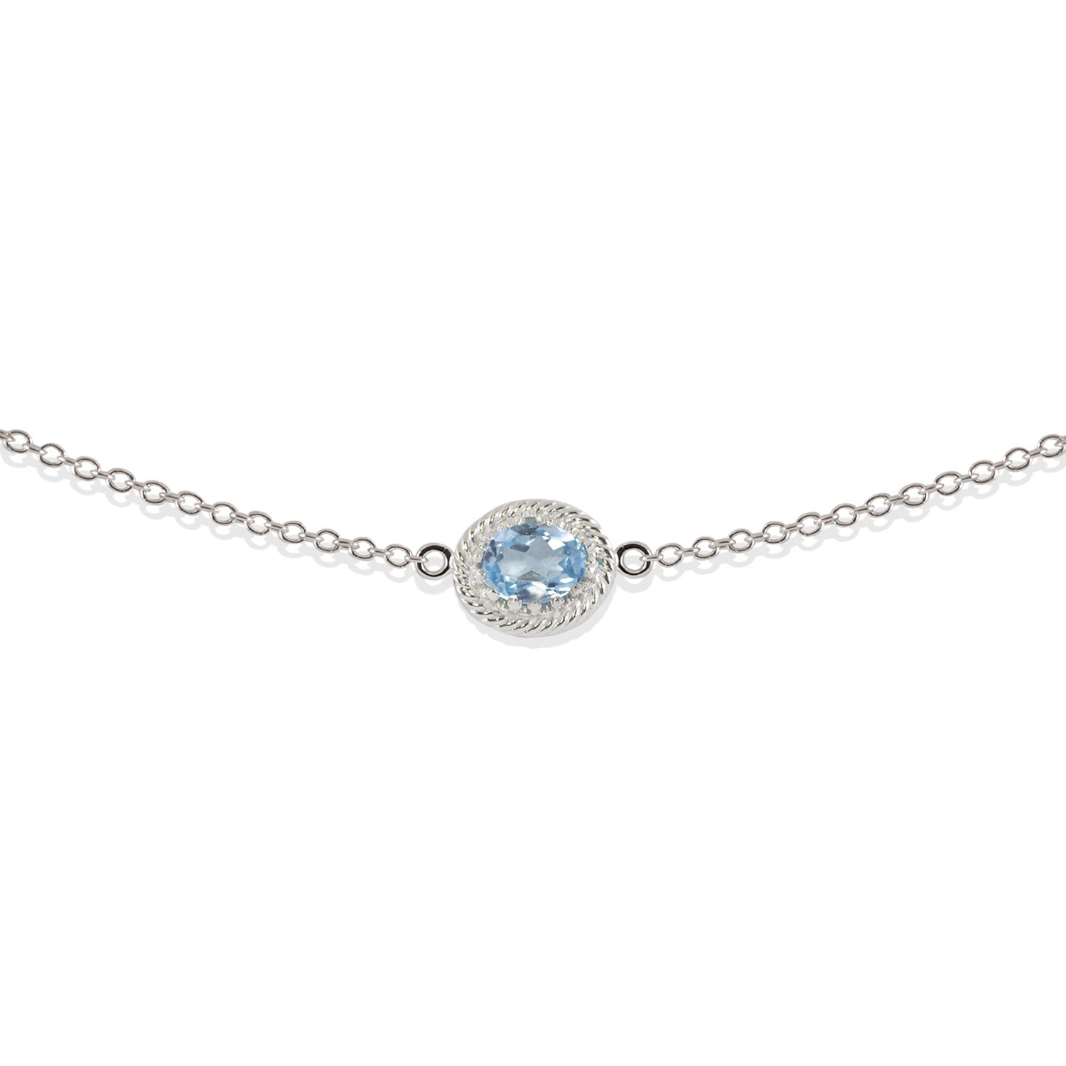 Women’s Blue / Silver Luccichio Sky Blue Topaz Choker Vintouch Italy