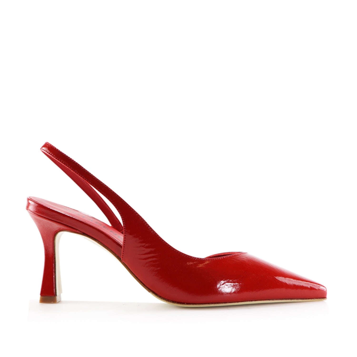 Notabene 70mm Emira Pointed-toe Slingback Pumps In Red