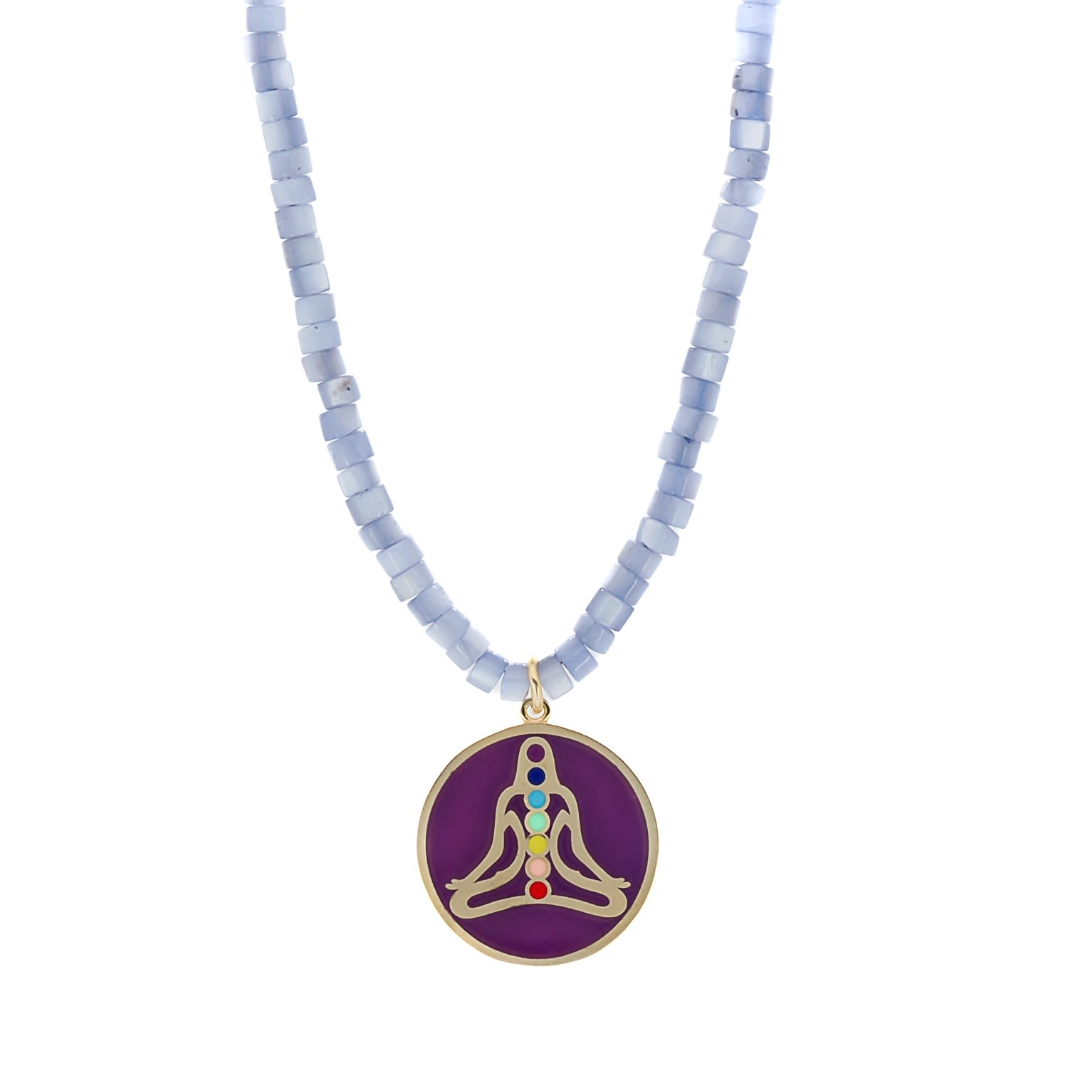 Women’s Blue / Pink / Purple Purple Chakra Necklace Ebru Jewelry