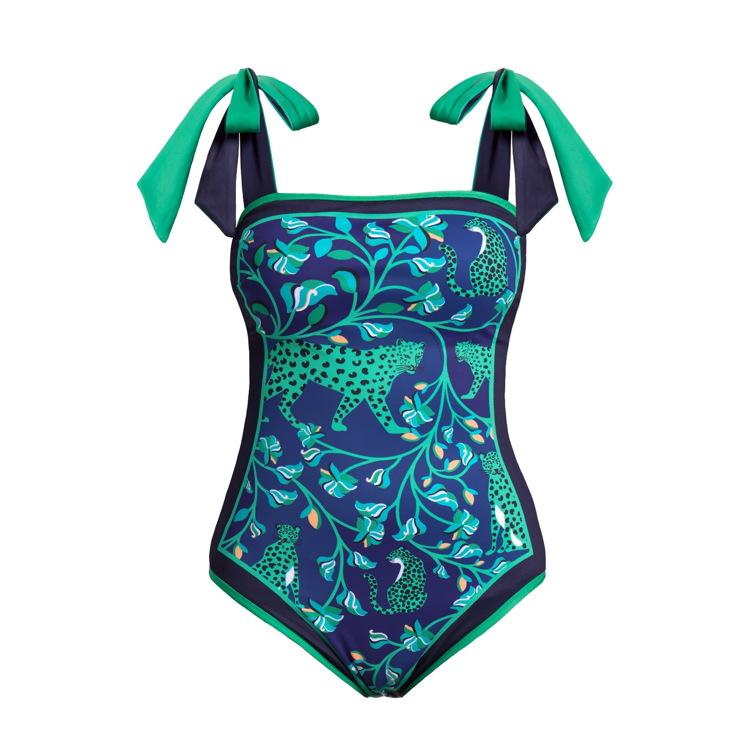 Jessie Zhao New York Women's Green / Blue Green Wonderland Reversible One-piece Swimsuit In Green/blue