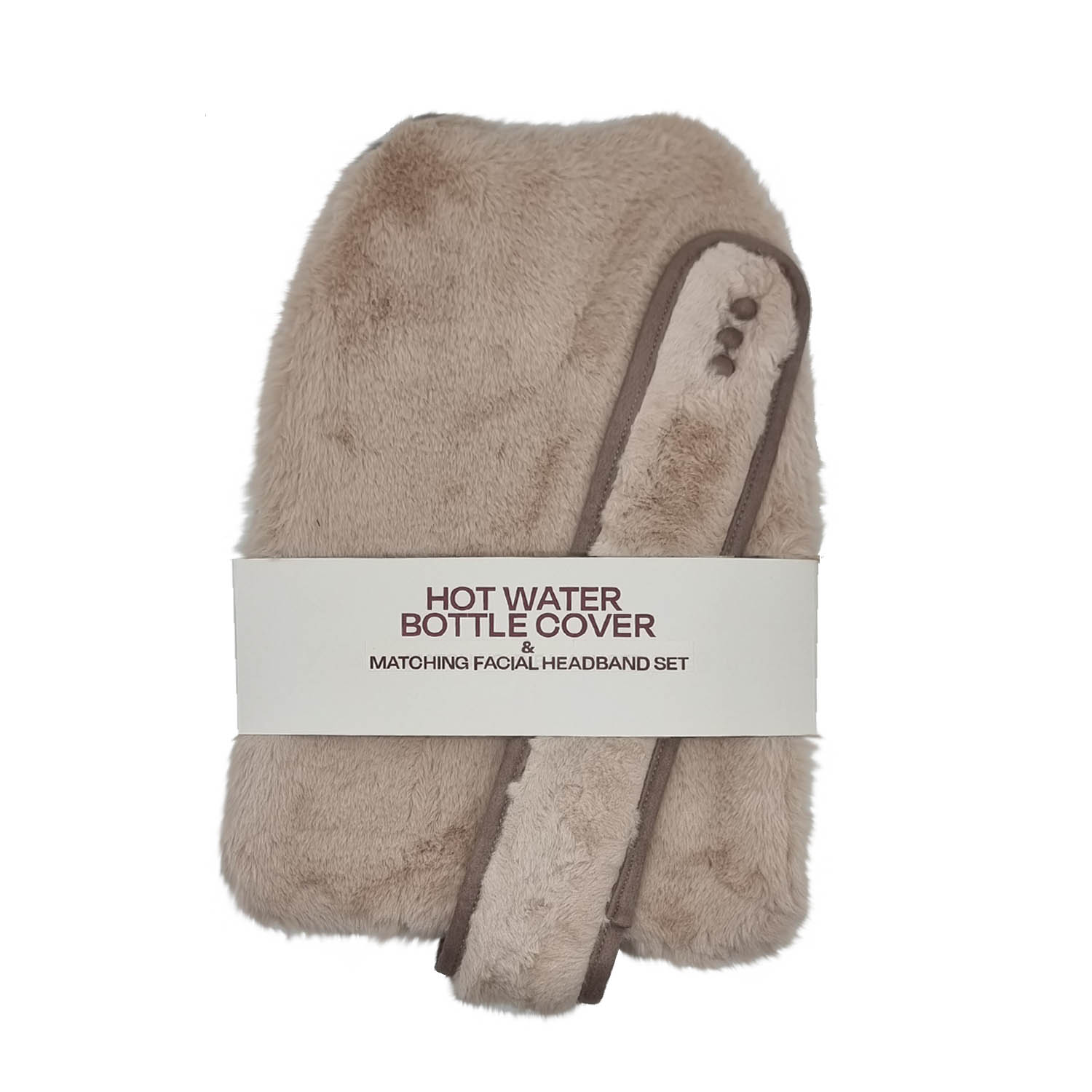 Nooki Design Women's Neutrals Lincoln Hot Water Bottle And Headband In Neutral