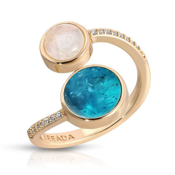 Women’s Blue Penelope Wrap Ring - Apatite Leeada Jewelry