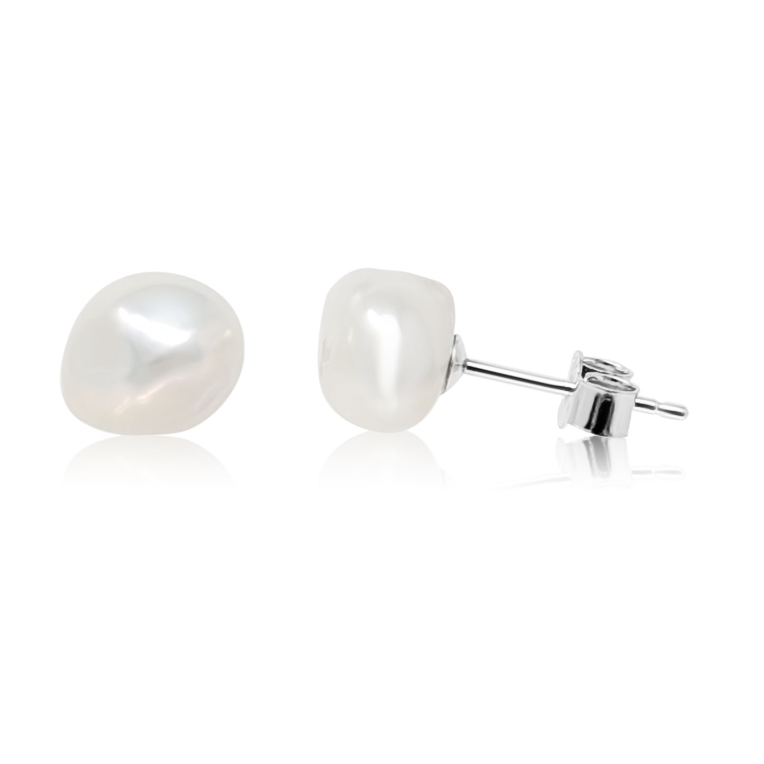 Women’s Dot Keshi Pearl Sterling Silver Stud Earrings Kiri & Belle